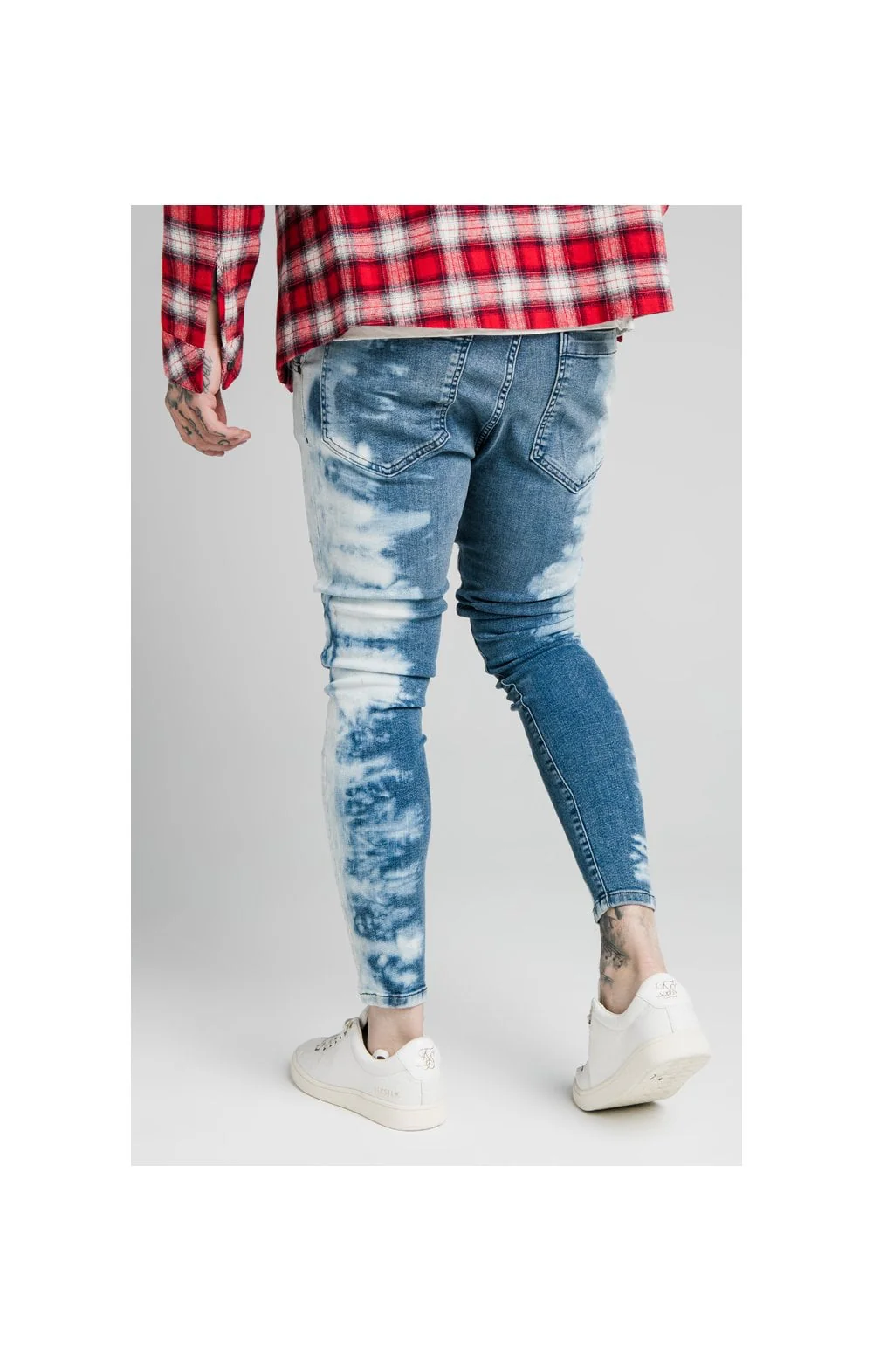 SikSilk Skinny Dip Dye Jeans - Midstone - Image 2