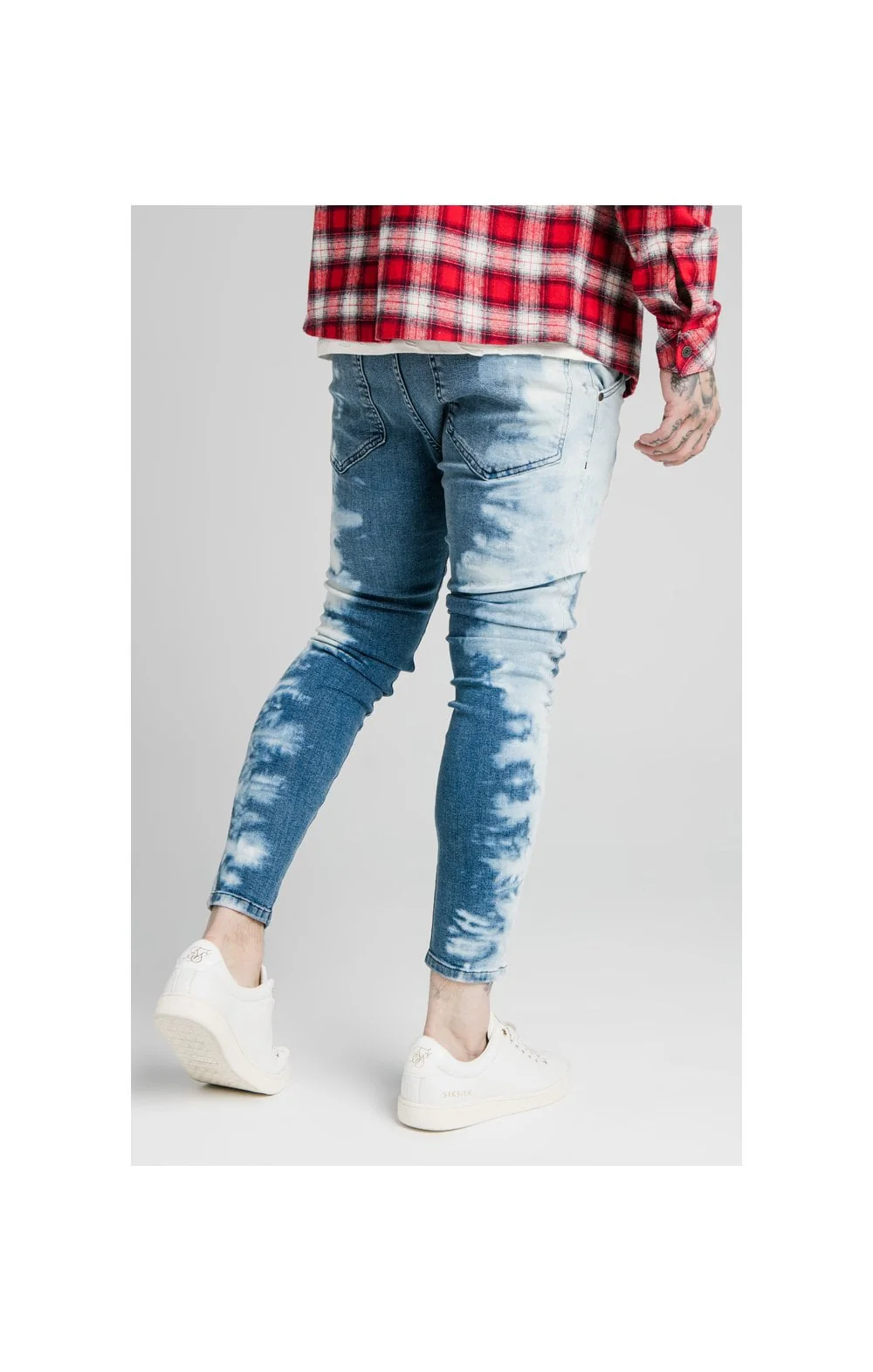 SikSilk Skinny Dip Dye Jeans - Midstone - Image 3