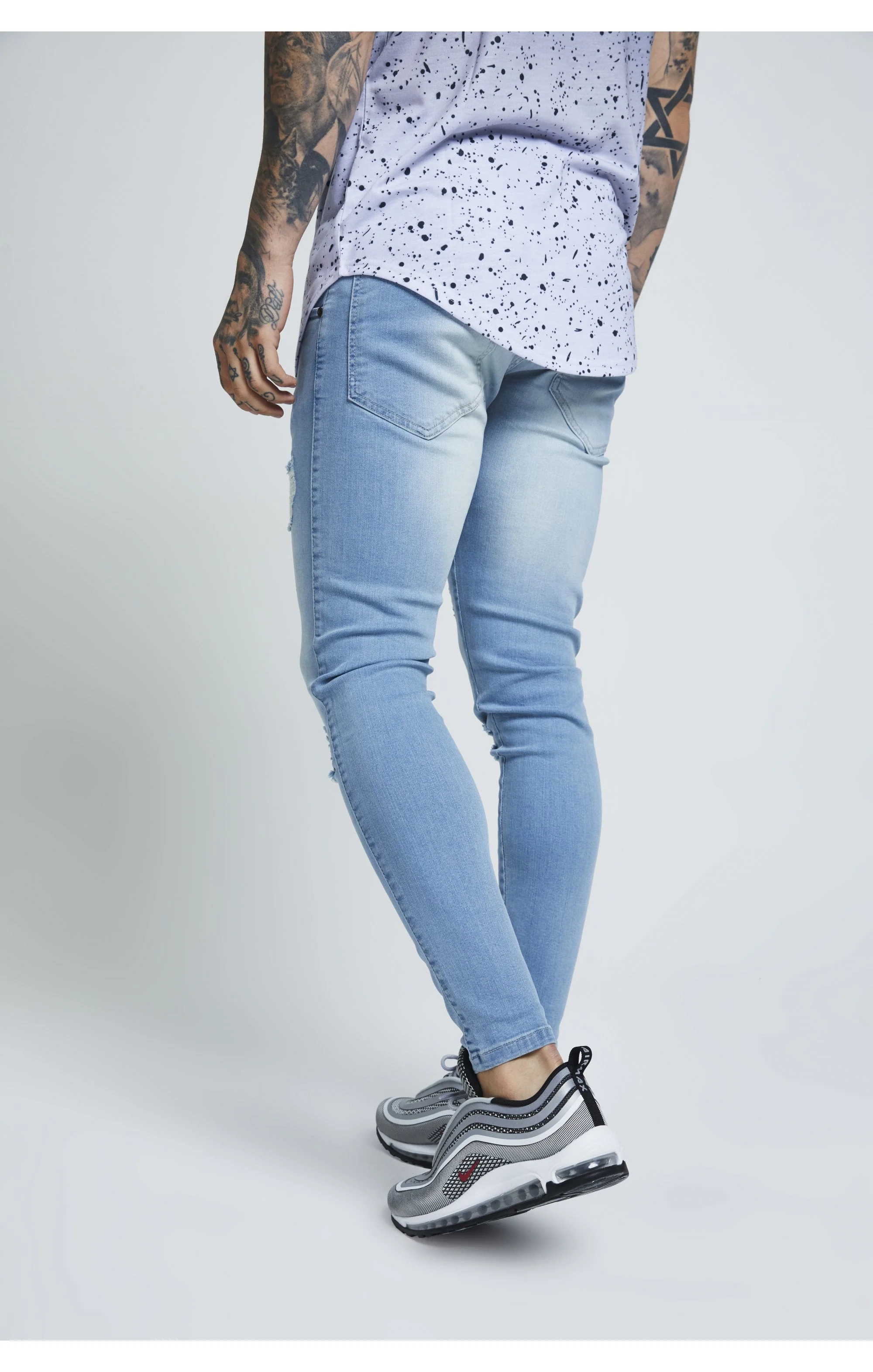 Blue Skinny Distressed Denim - Image 2