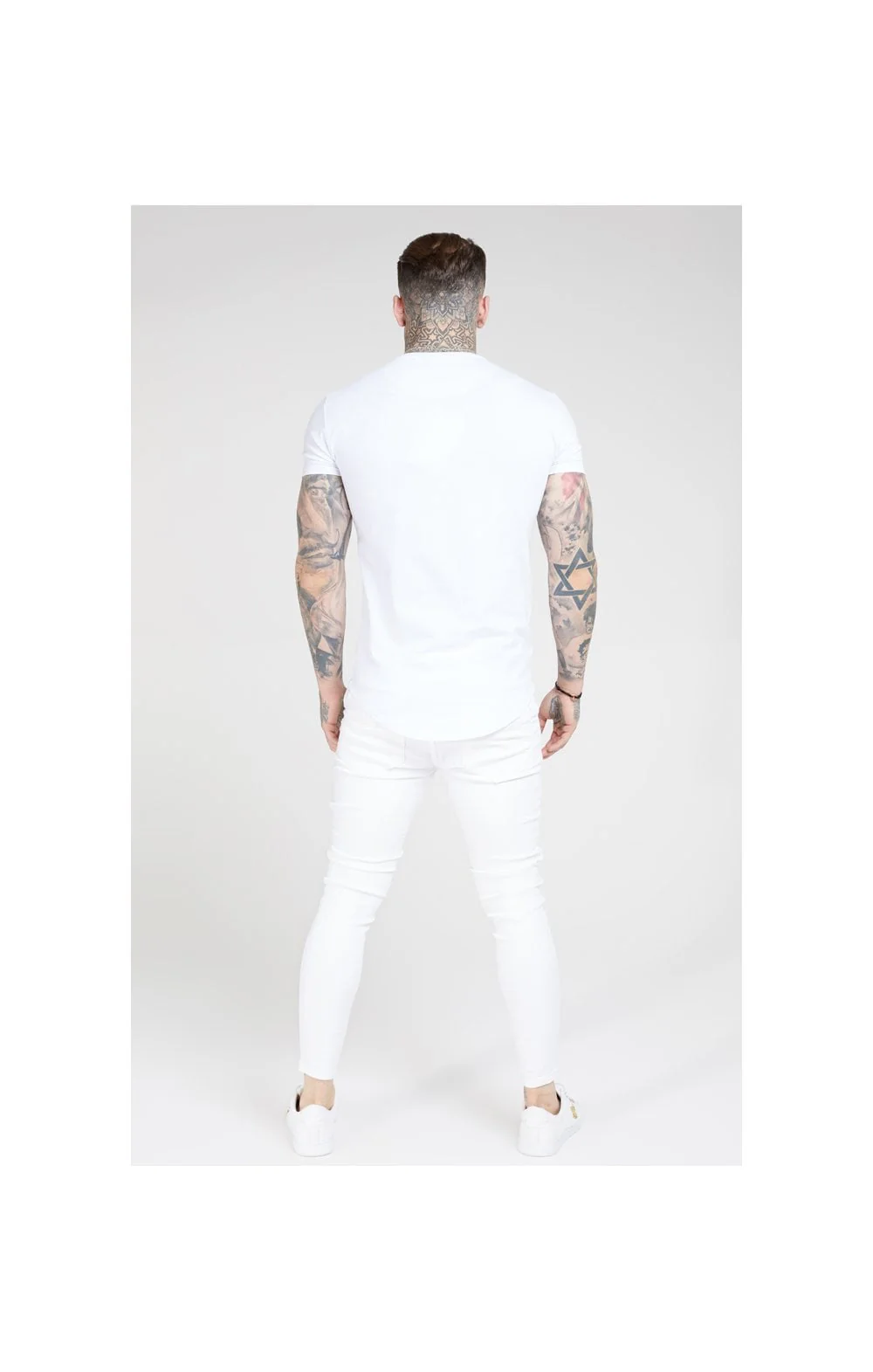 SikSilk Skinny Distressed Jeans – White - Image 7