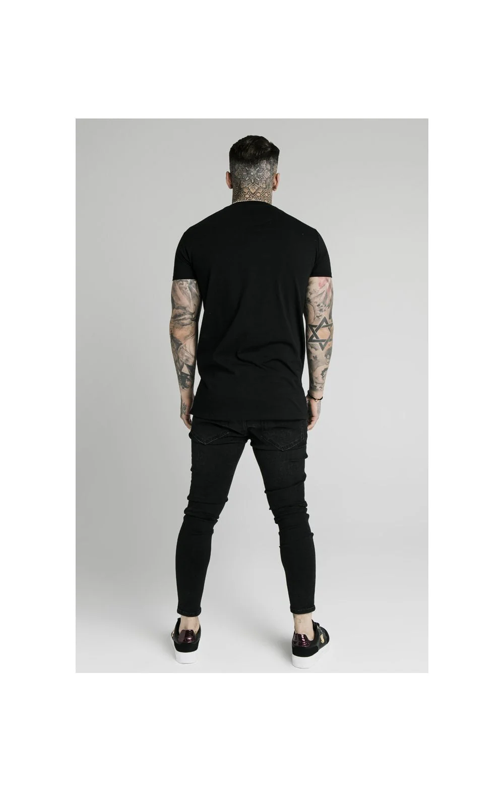 SikSilk Skinny Distressed Riot Jeans – Black - Image 7