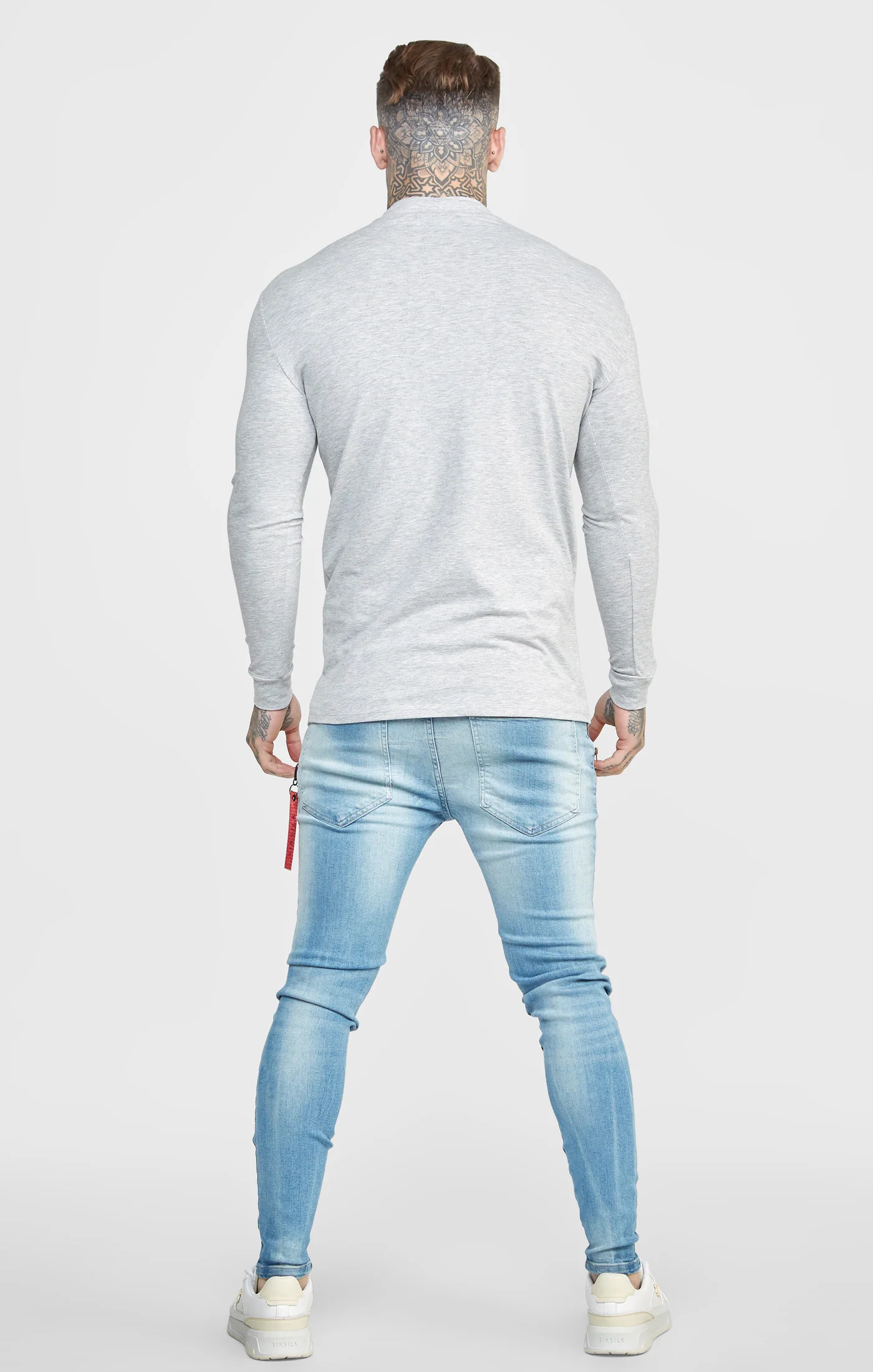 SikSilk Skinny Fit Flight Denims - Midstone - Image 5
