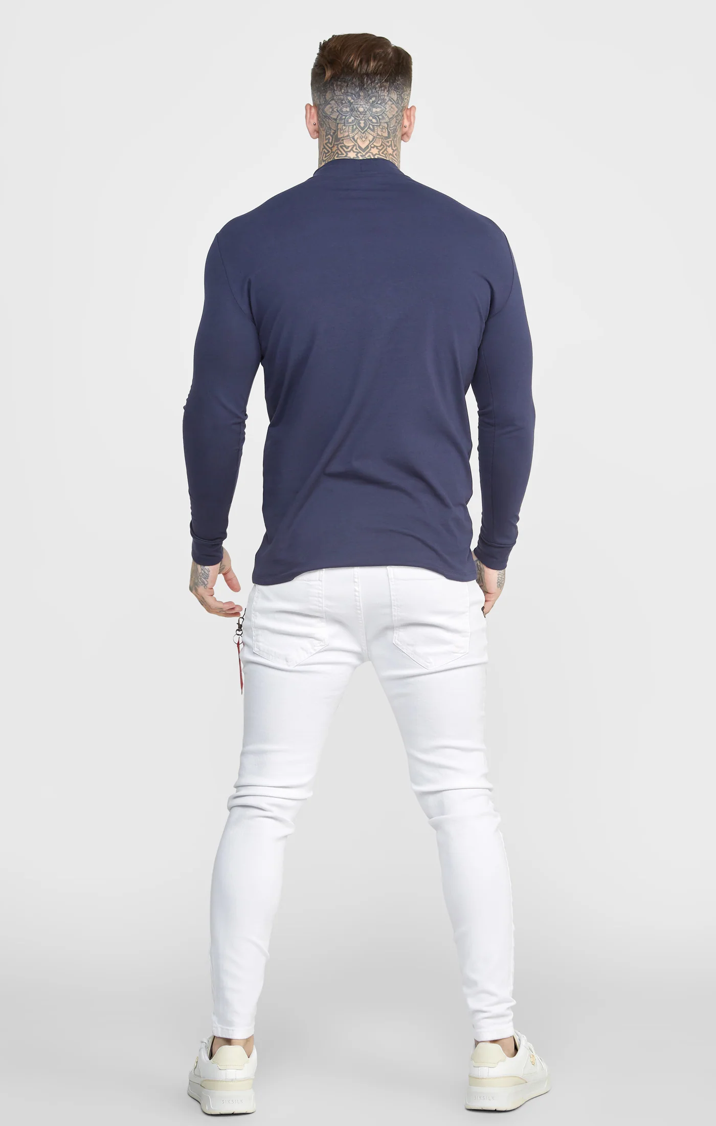 SikSilk Skinny Fit Flight Denims - White - Image 5