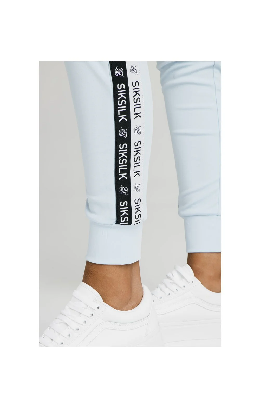 SikSilk Sky Tape Track Pants - Light Blue - Image 3