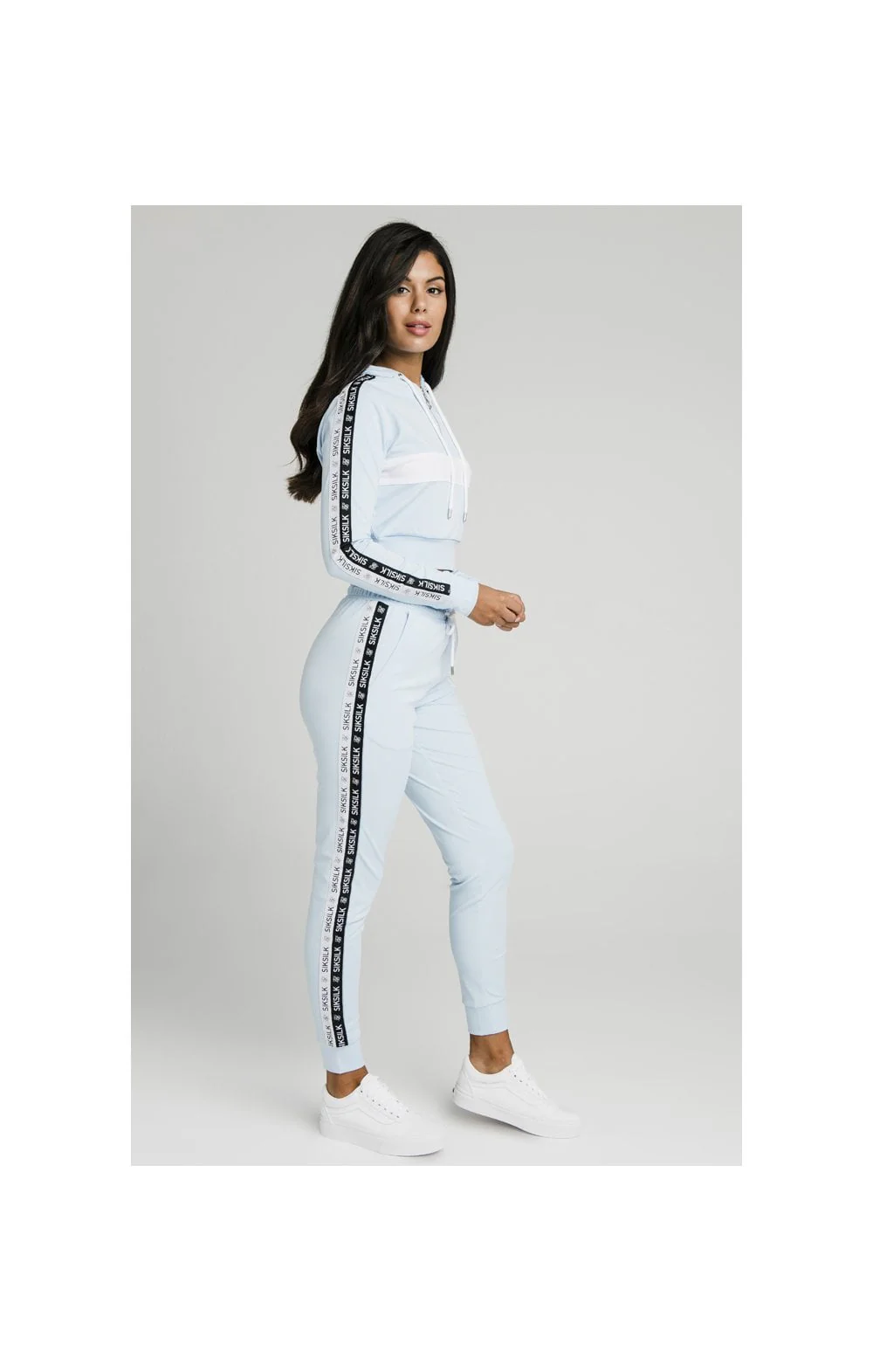 SikSilk Sky Tape Track Top - Light Blue - Image 5