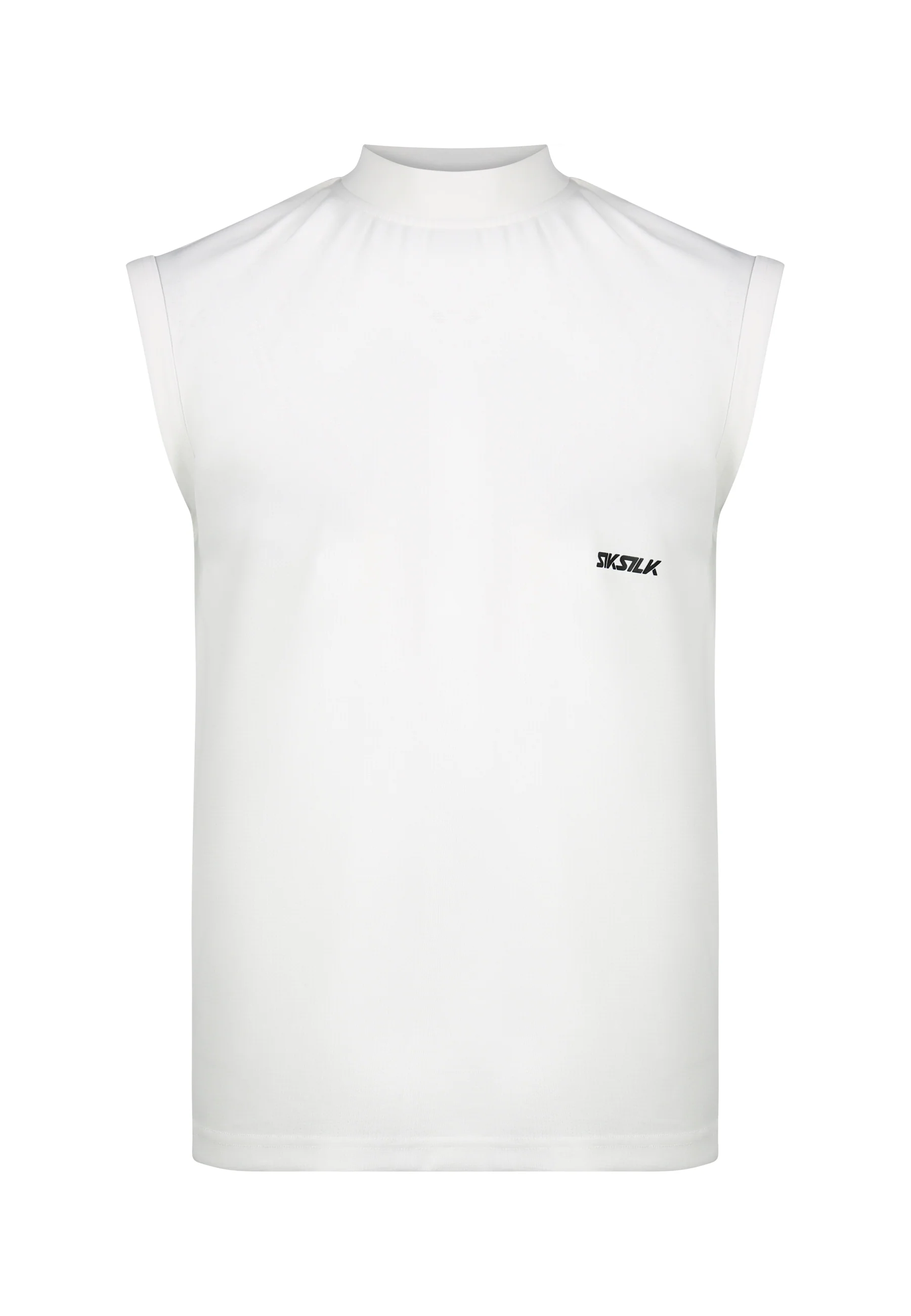 White Sleeveless T-Shirt - Image 6