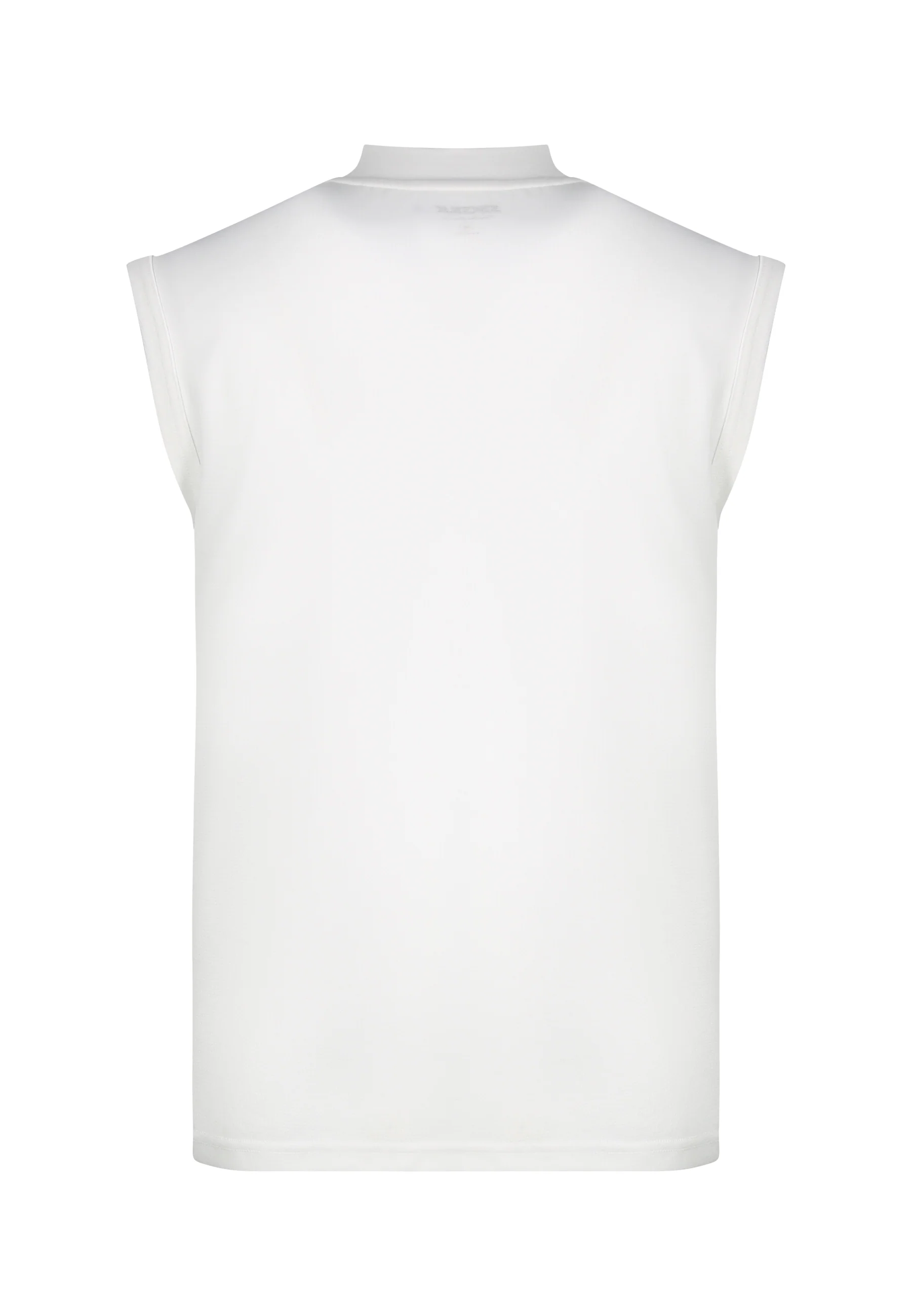 White Sleeveless T-Shirt - Image 7