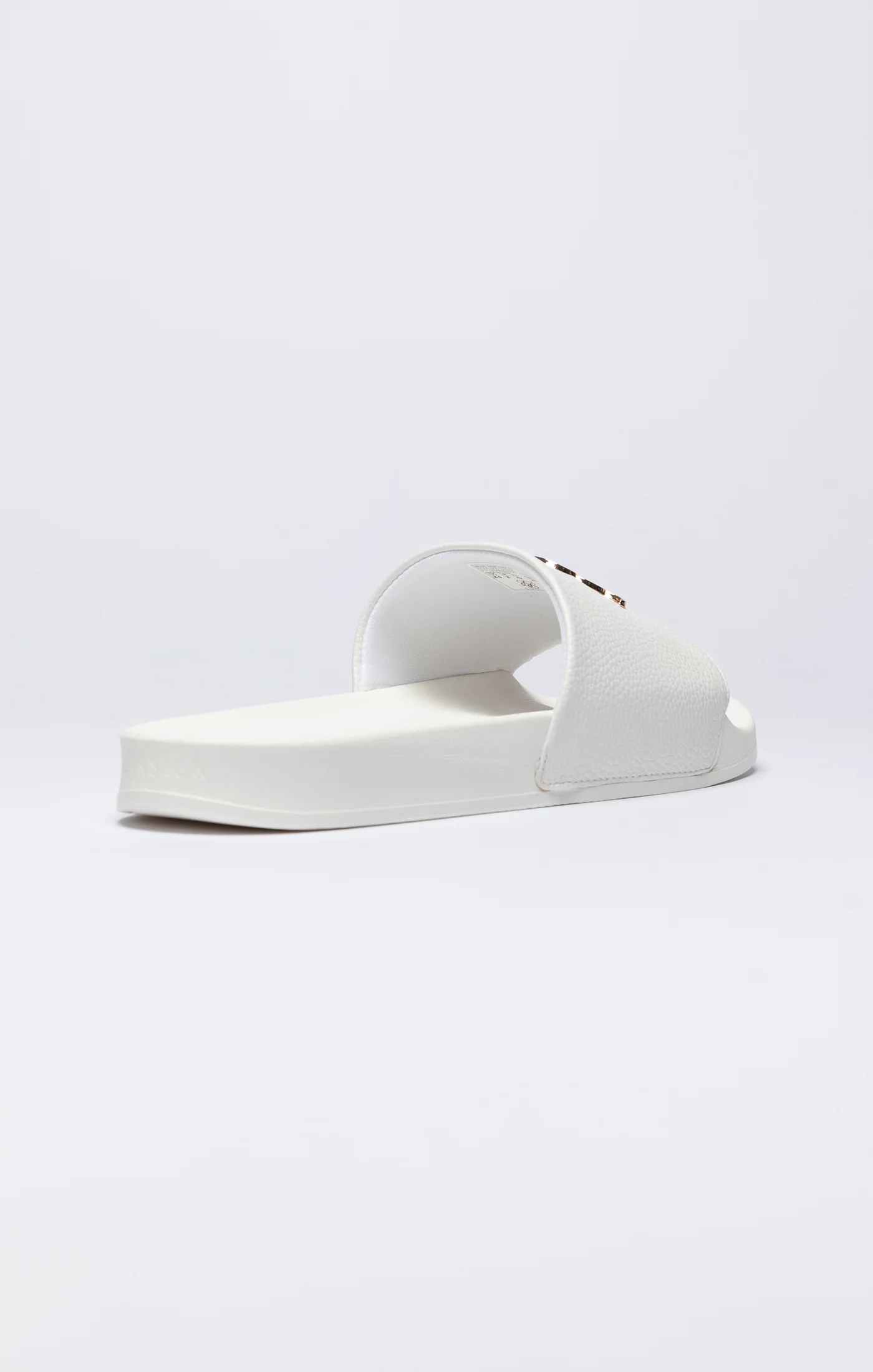White Premium Pool Slide With Metal Logo - Image 2