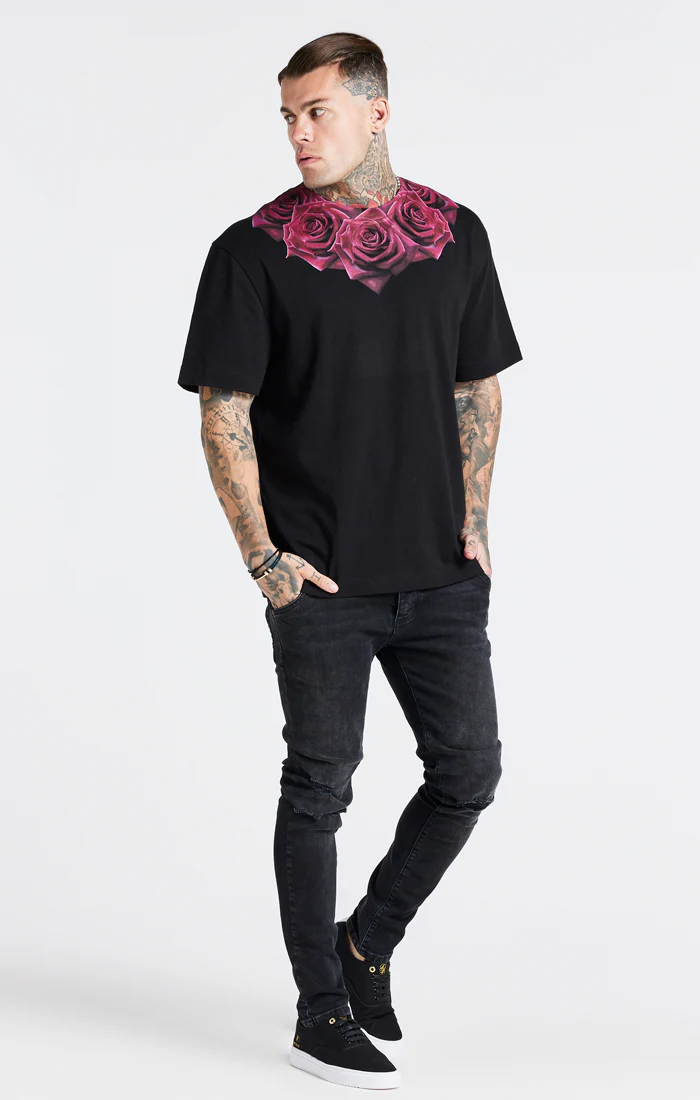 Black Washed Distressed Slim Fit Jean - Image 4