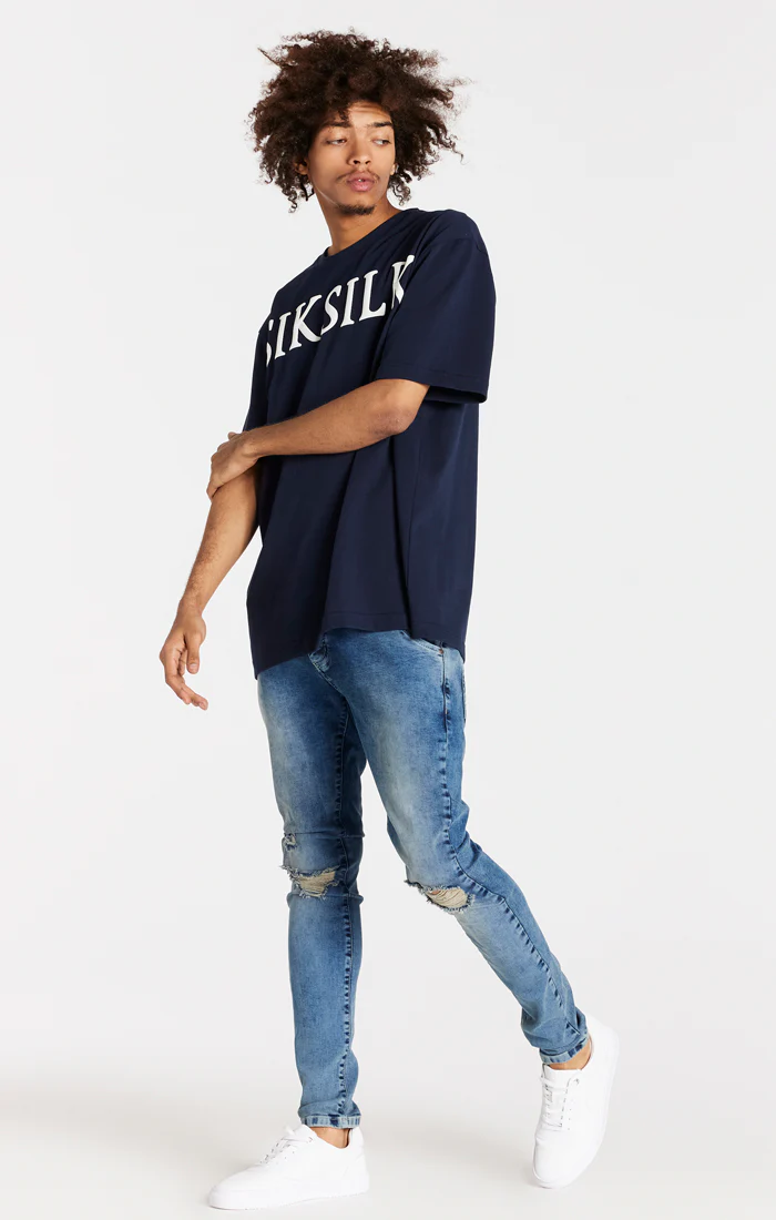 Light Blue Distressed Slim Fit Jean - Image 5
