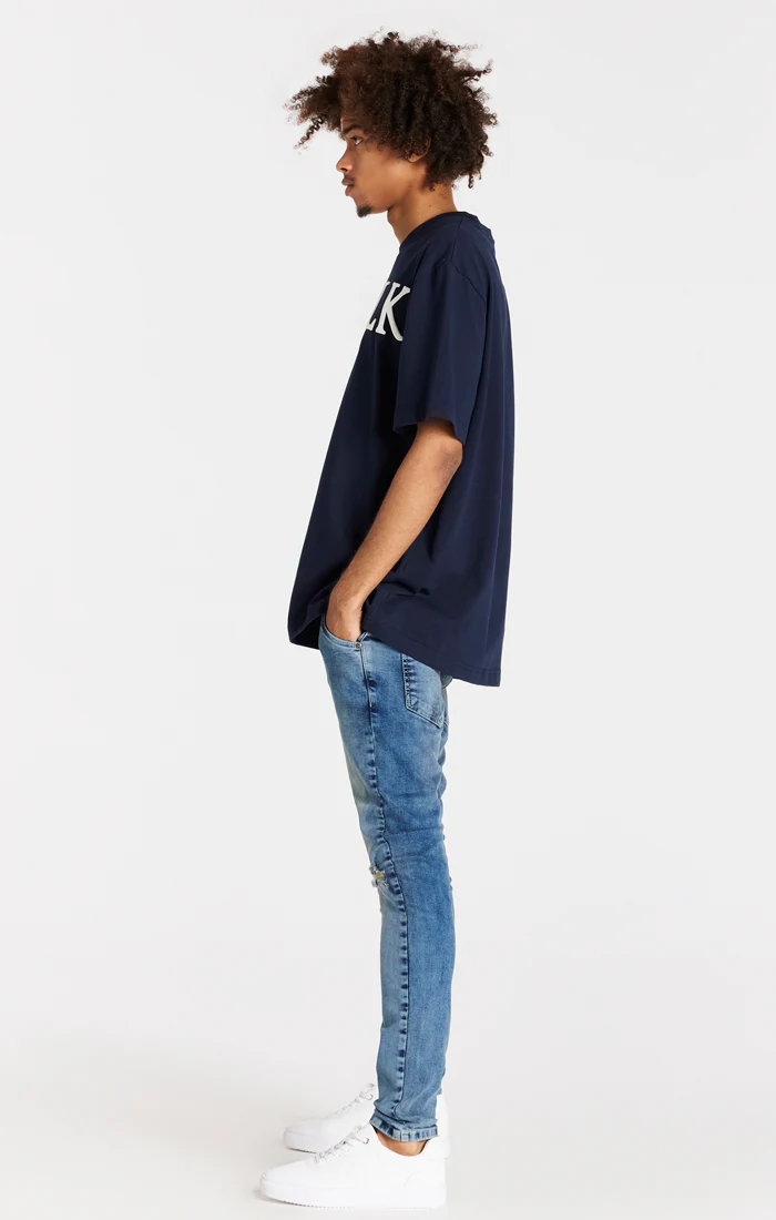 Light Blue Distressed Slim Fit Jean - Image 6