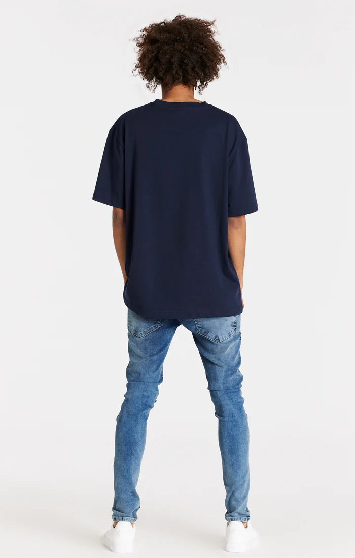 Light Blue Distressed Slim Fit Jean - Image 7