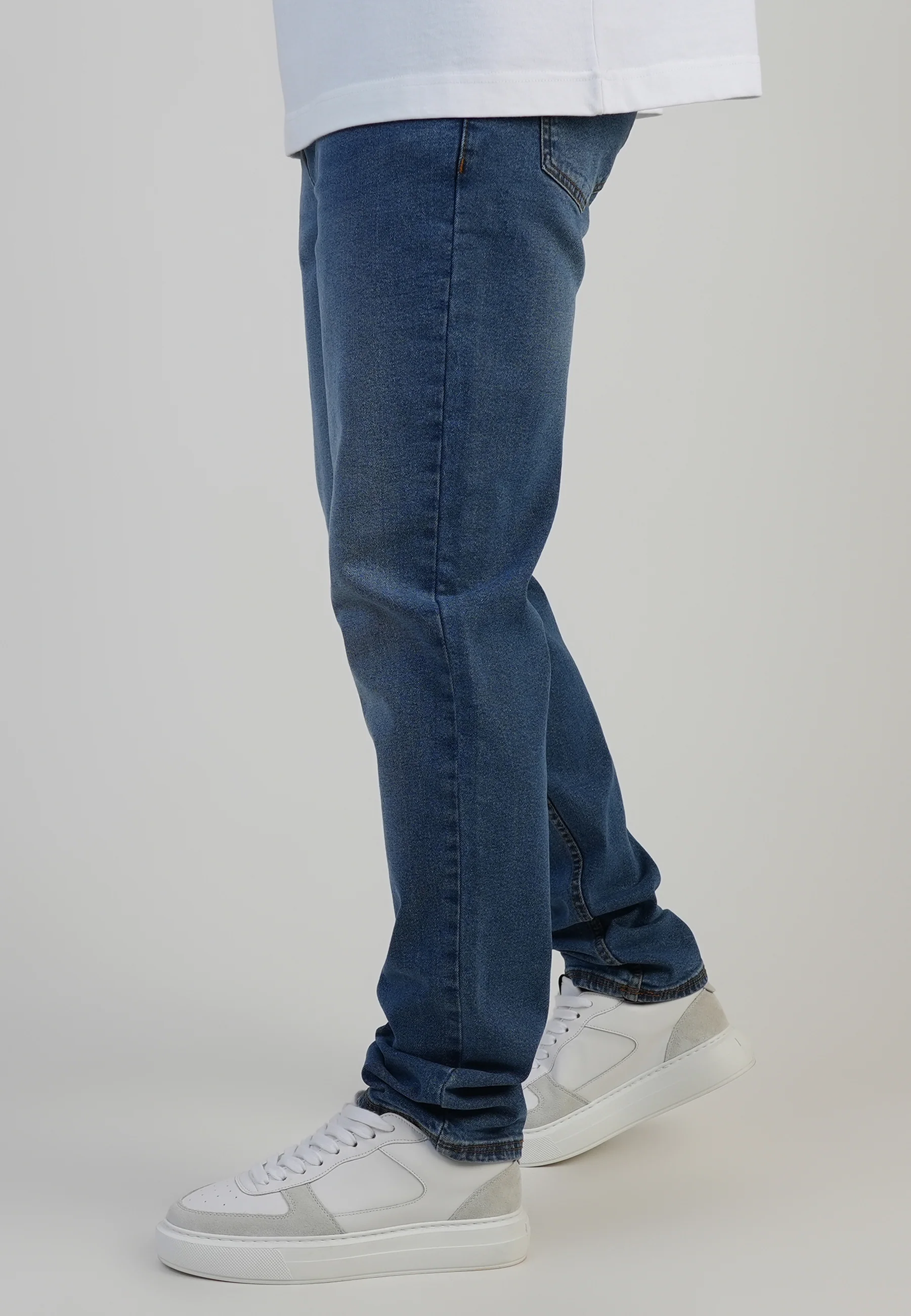Slim Fit Jeans Washed Mid Blue - Image 2