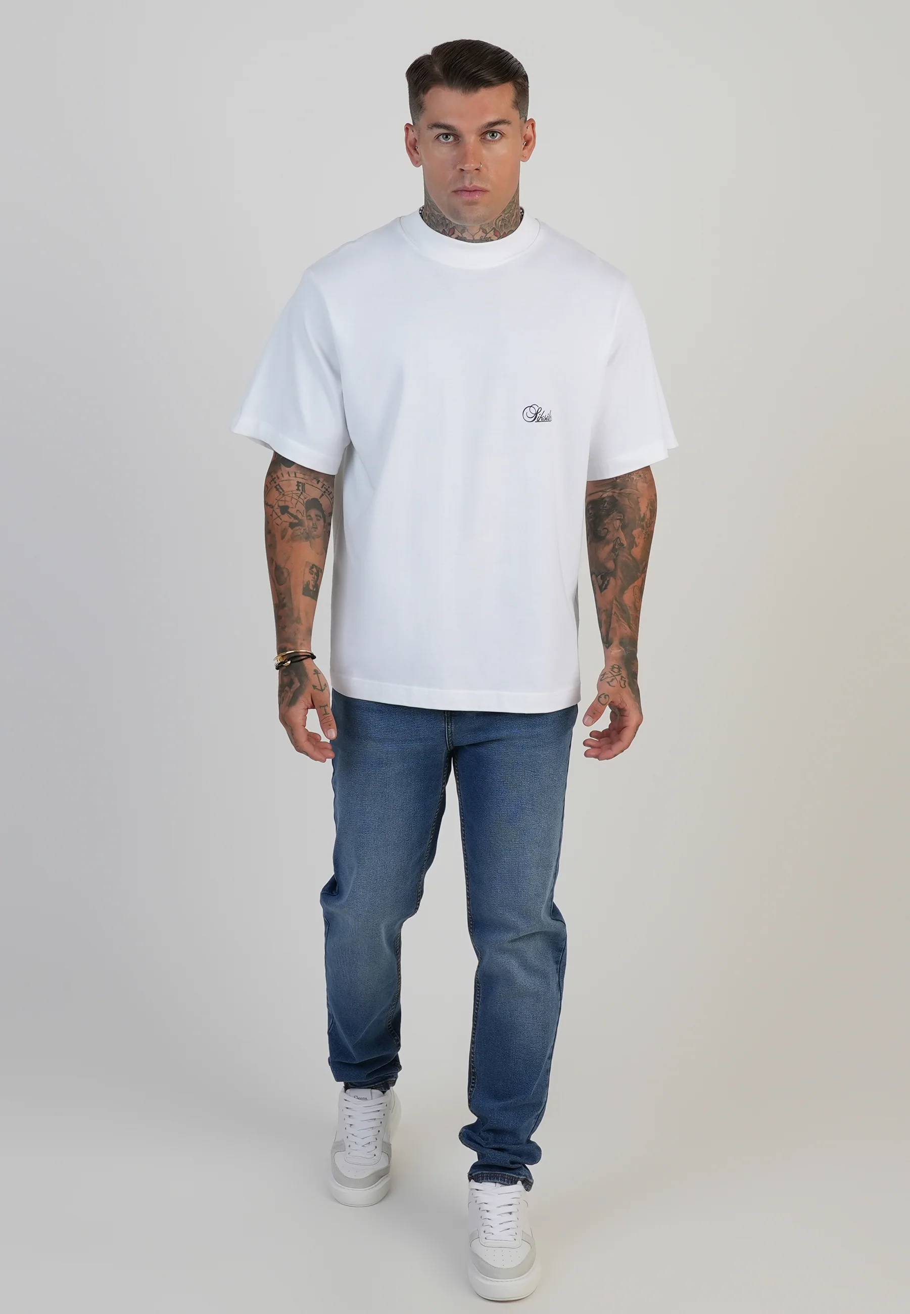 Slim Fit Jeans Washed Mid Blue - Image 4