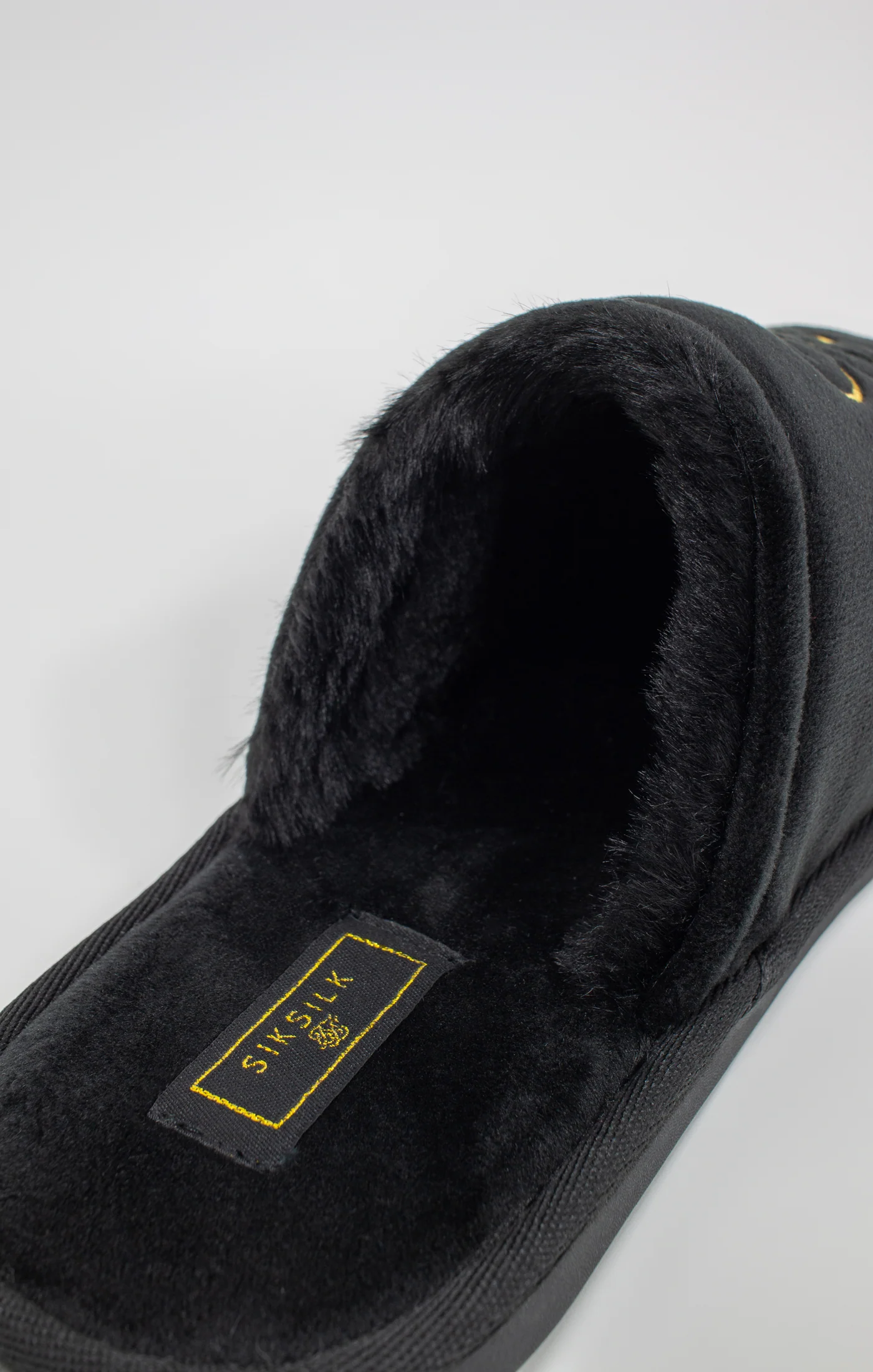 Black Slipper With Embroidered Logo - Image 3