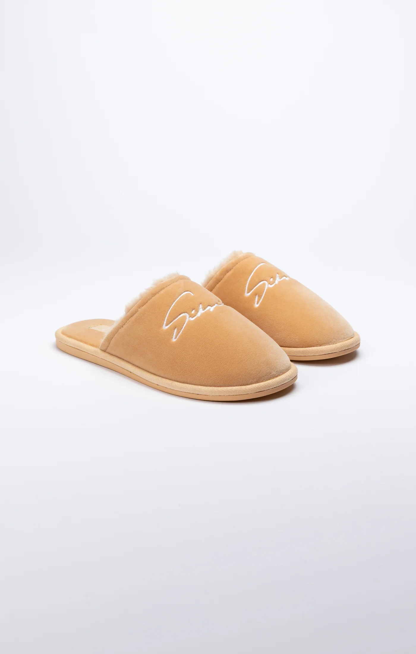 Beige Slipper With Embroidered Logo - Image 2