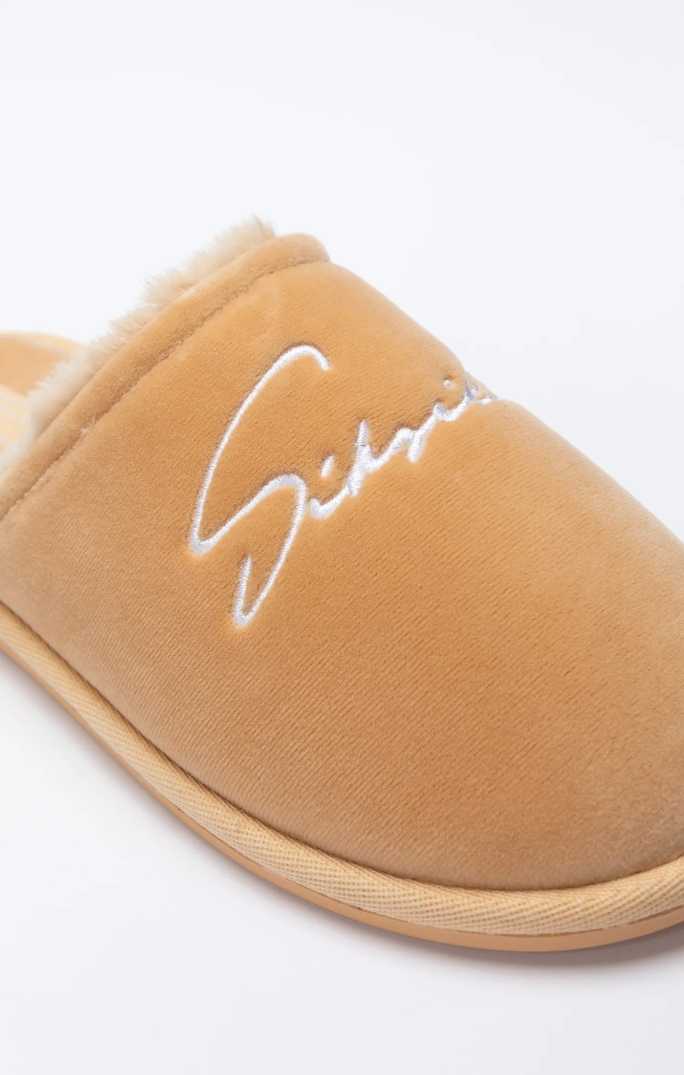 Beige Slipper With Embroidered Logo - Image 4
