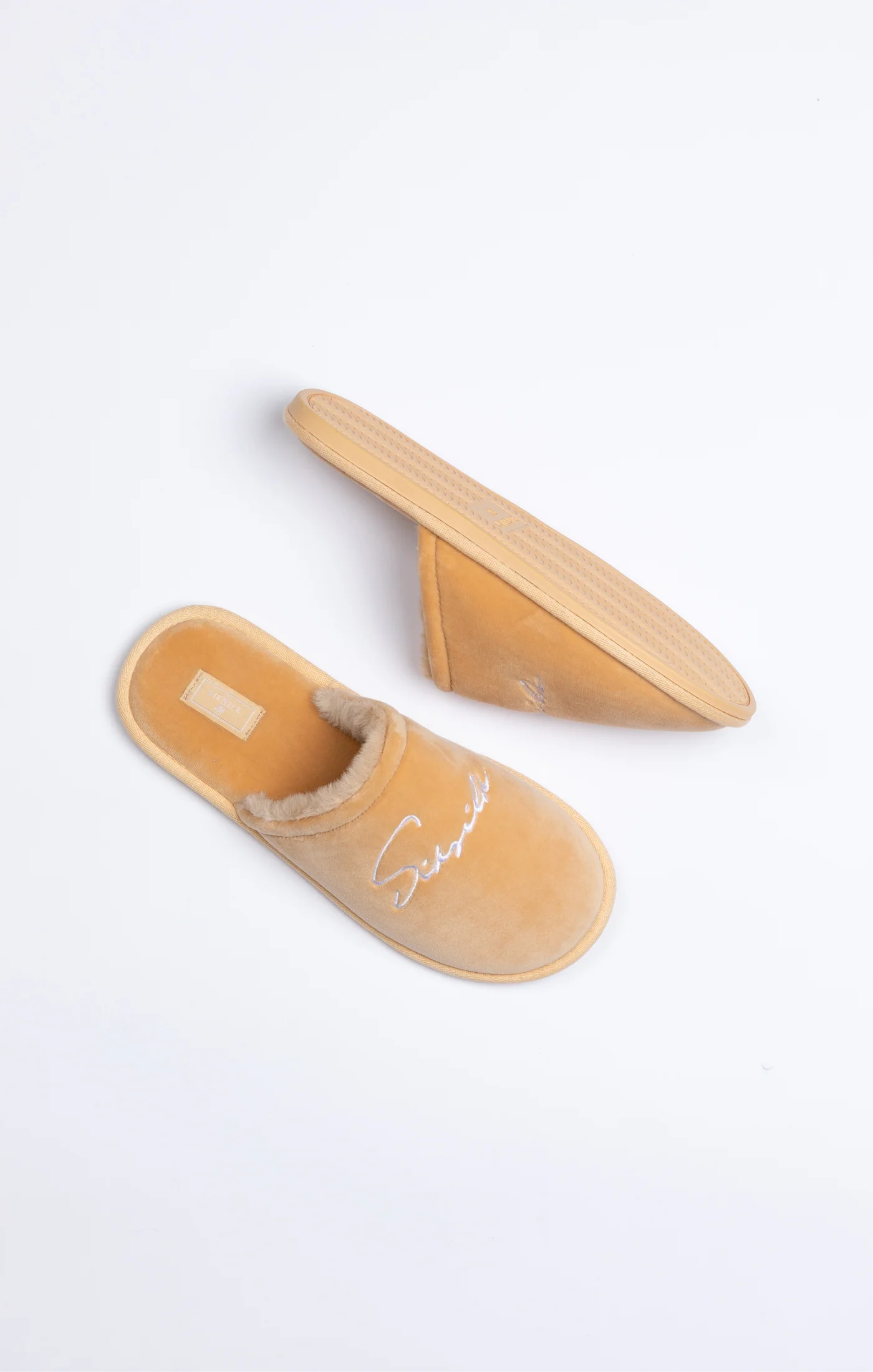 Beige Slipper With Embroidered Logo - Image 6