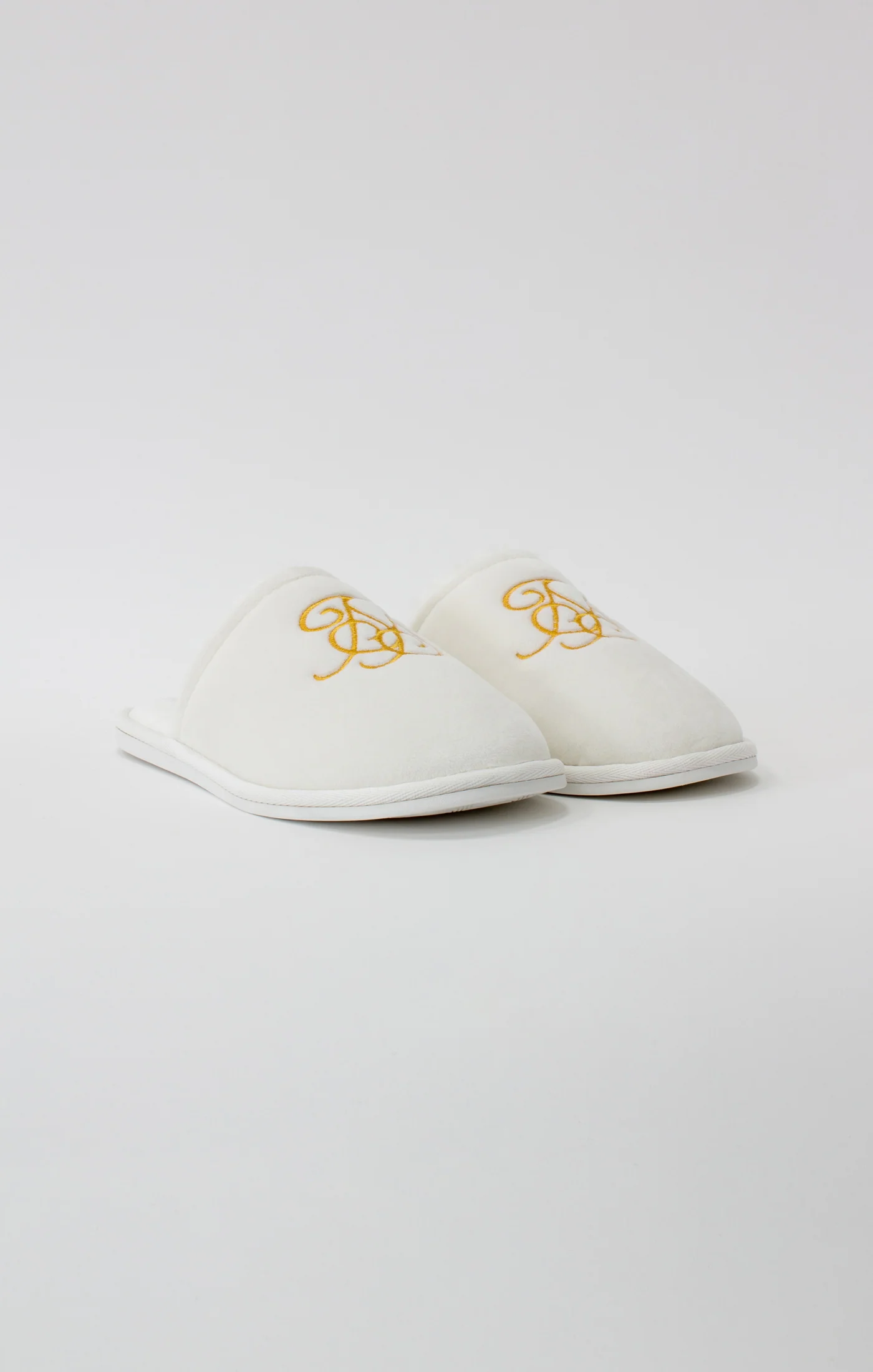 White Slipper With Embroidered Logo - Image 6