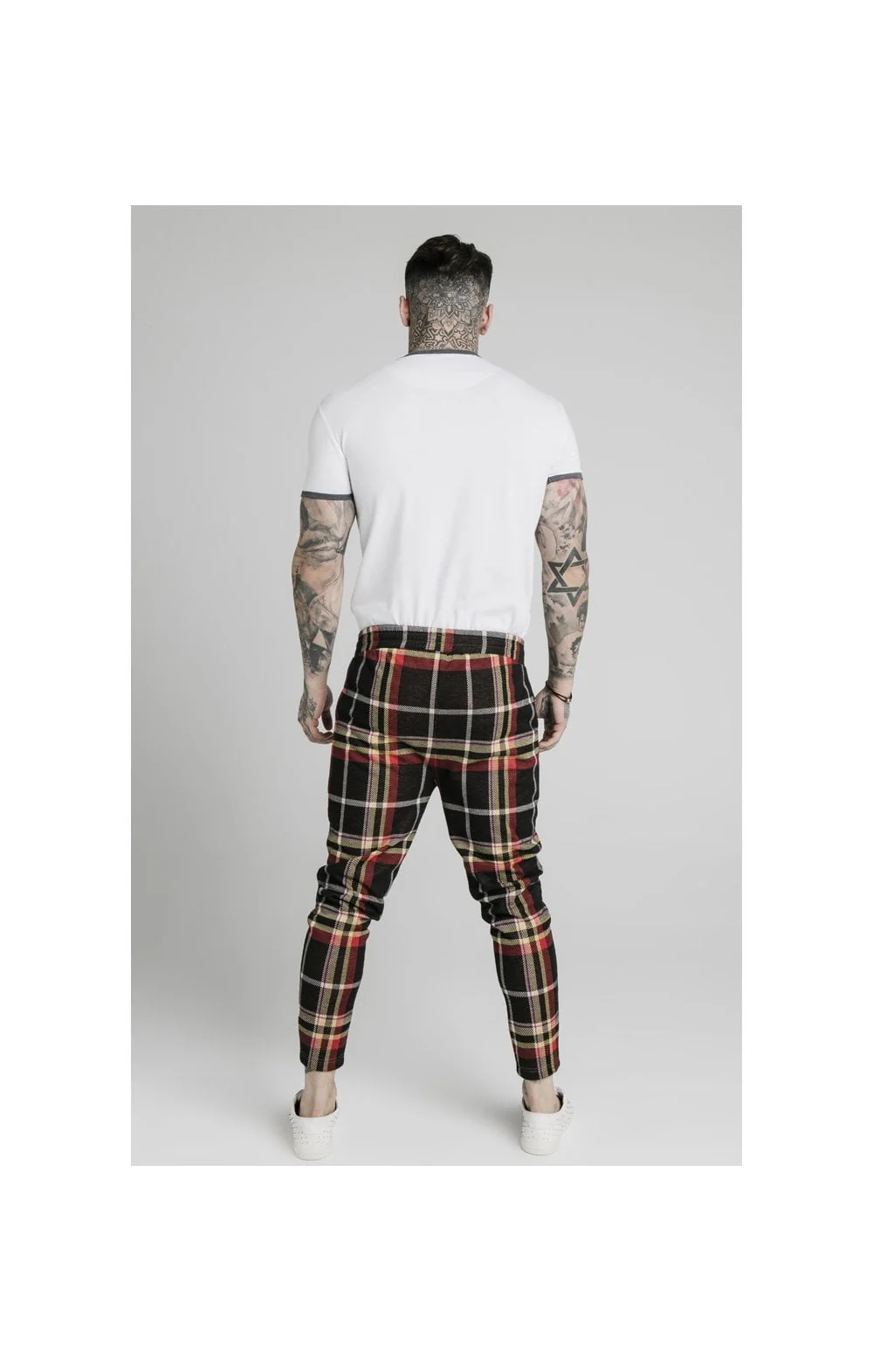 SikSilk Smart Cuff Pants - Mutil Grain Check - Image 6