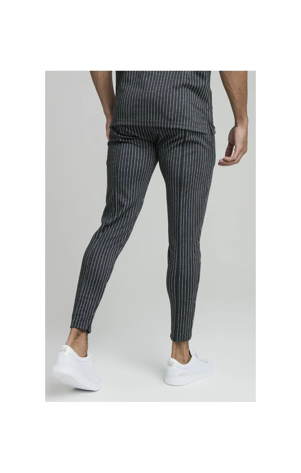 Grey Smart Pinstripe Pant - Image 2