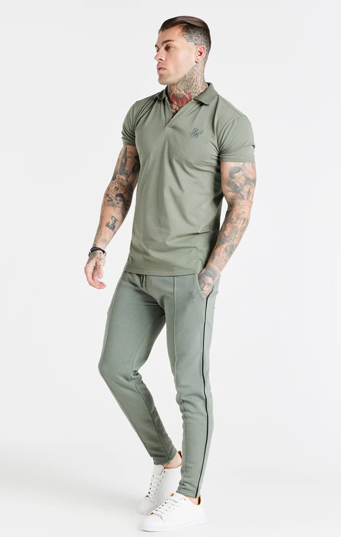 SikSilk Smart Essentials Polo - Khaki - Image 4