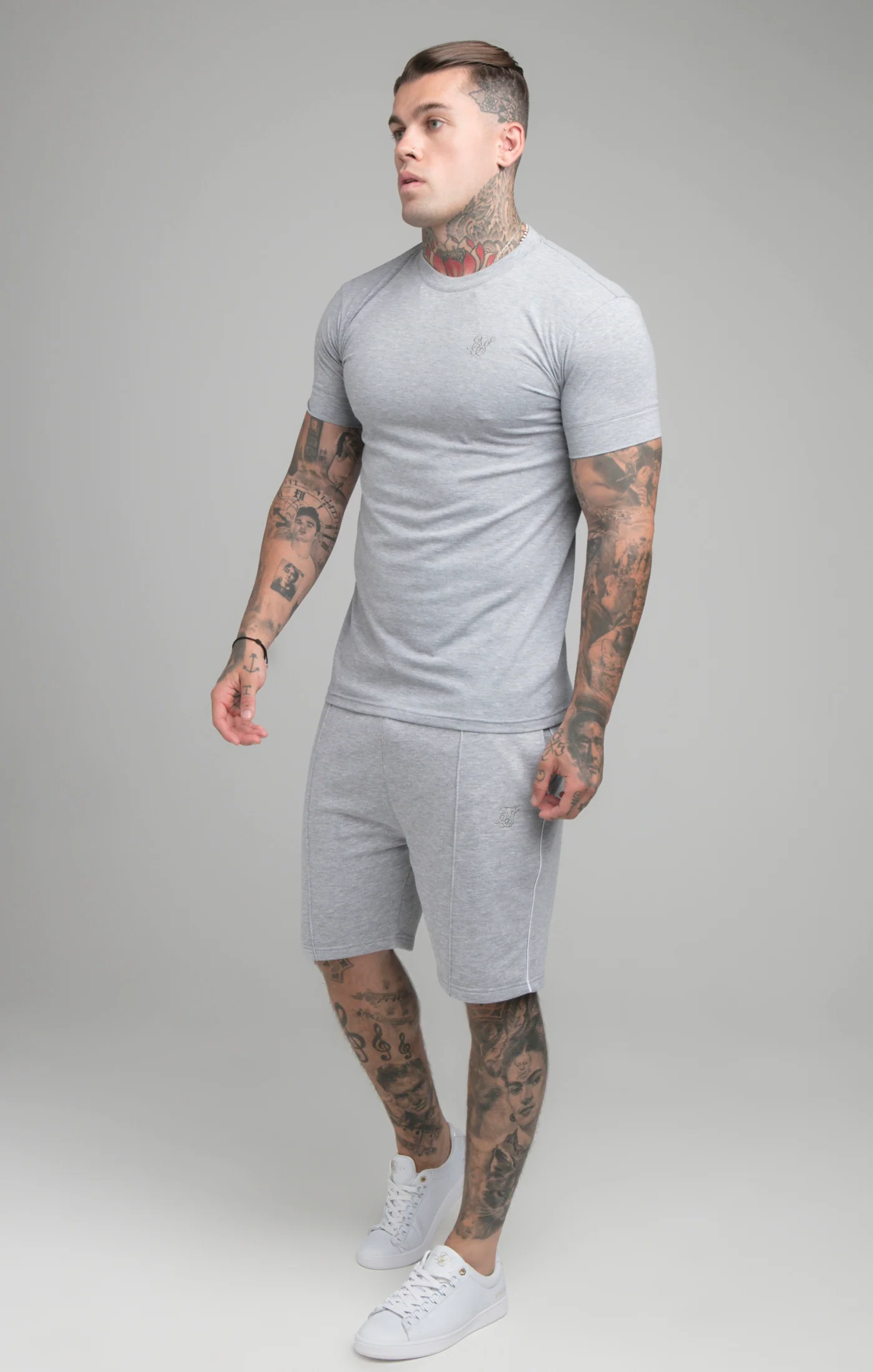 Grey Marl Smart T-Shirt - Image 4