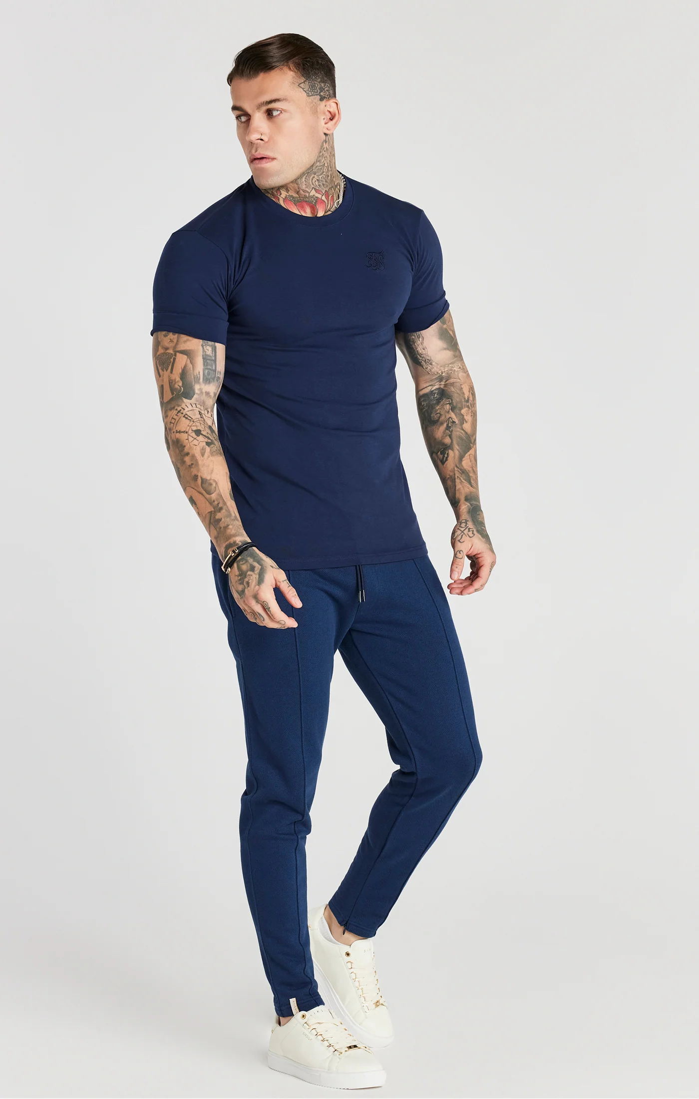 Navy Smart Muscle Fit T-Shirt - Image 3