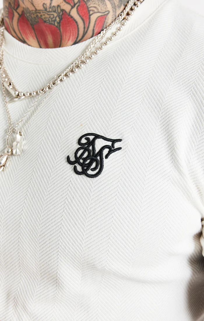 Snow Marl Herringbone Muscle Fit T-Shirt - Image 2