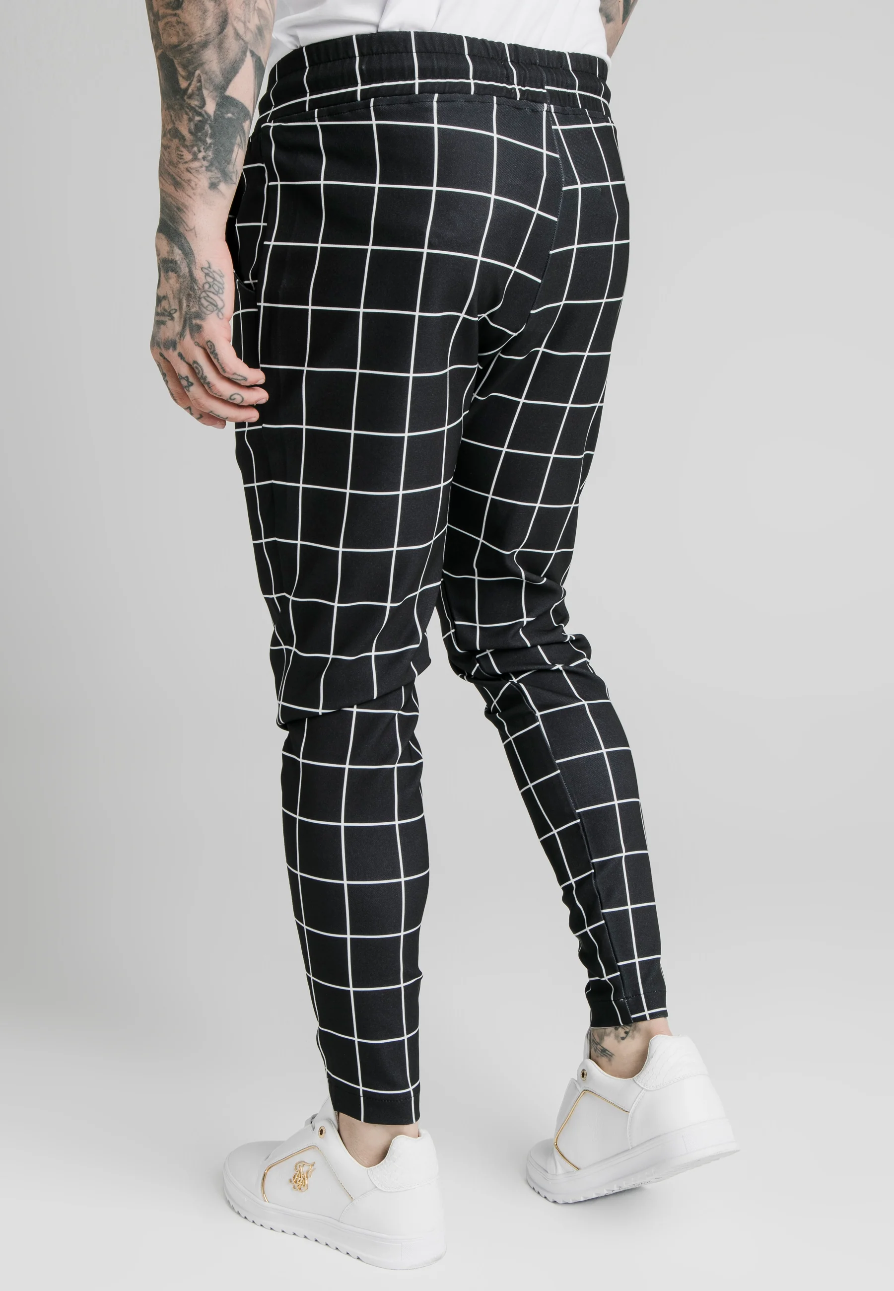 SikSilk Smart Jogger Pant - Black & White - Image 2