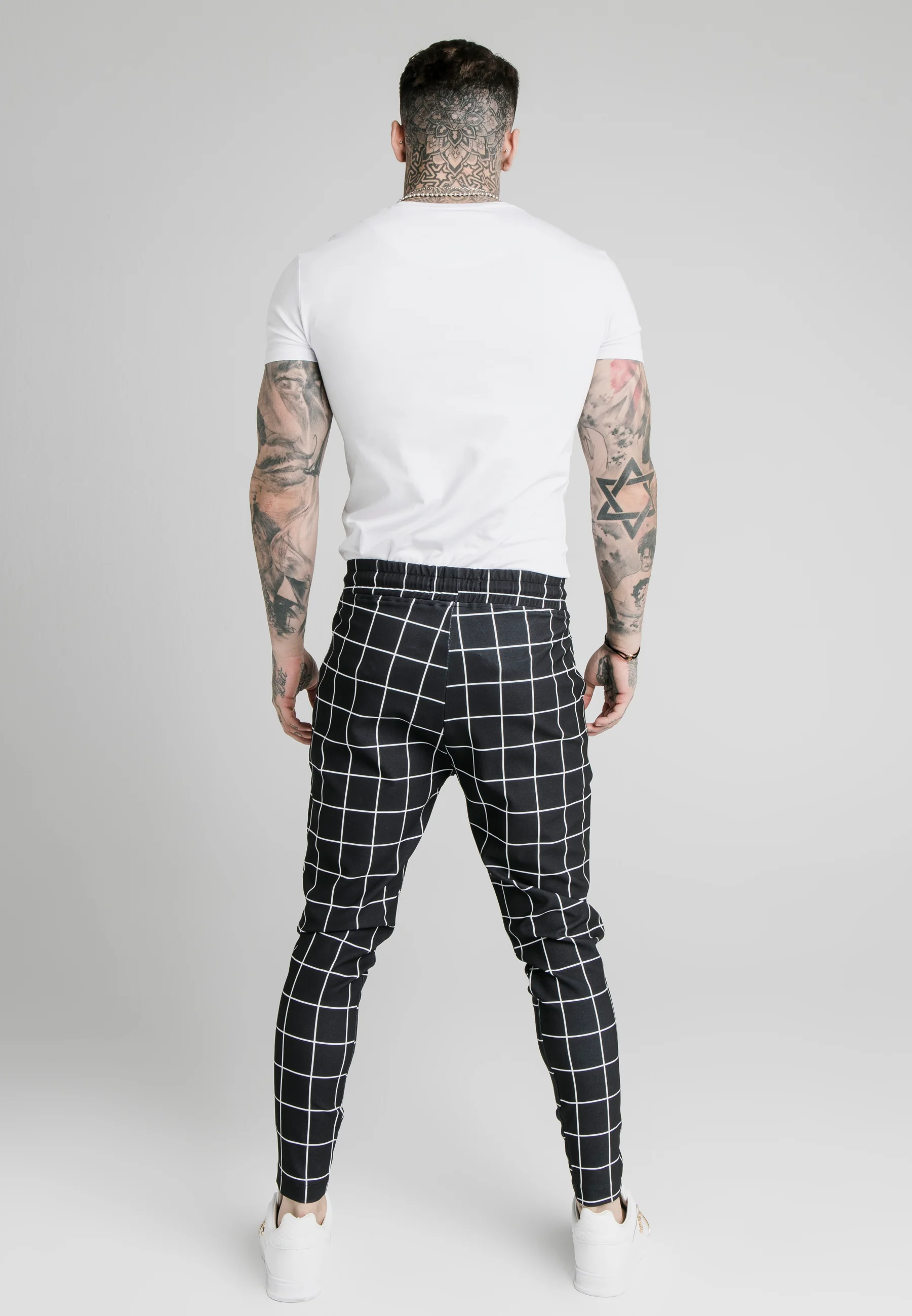 SikSilk Smart Jogger Pant - Black & White - Image 6