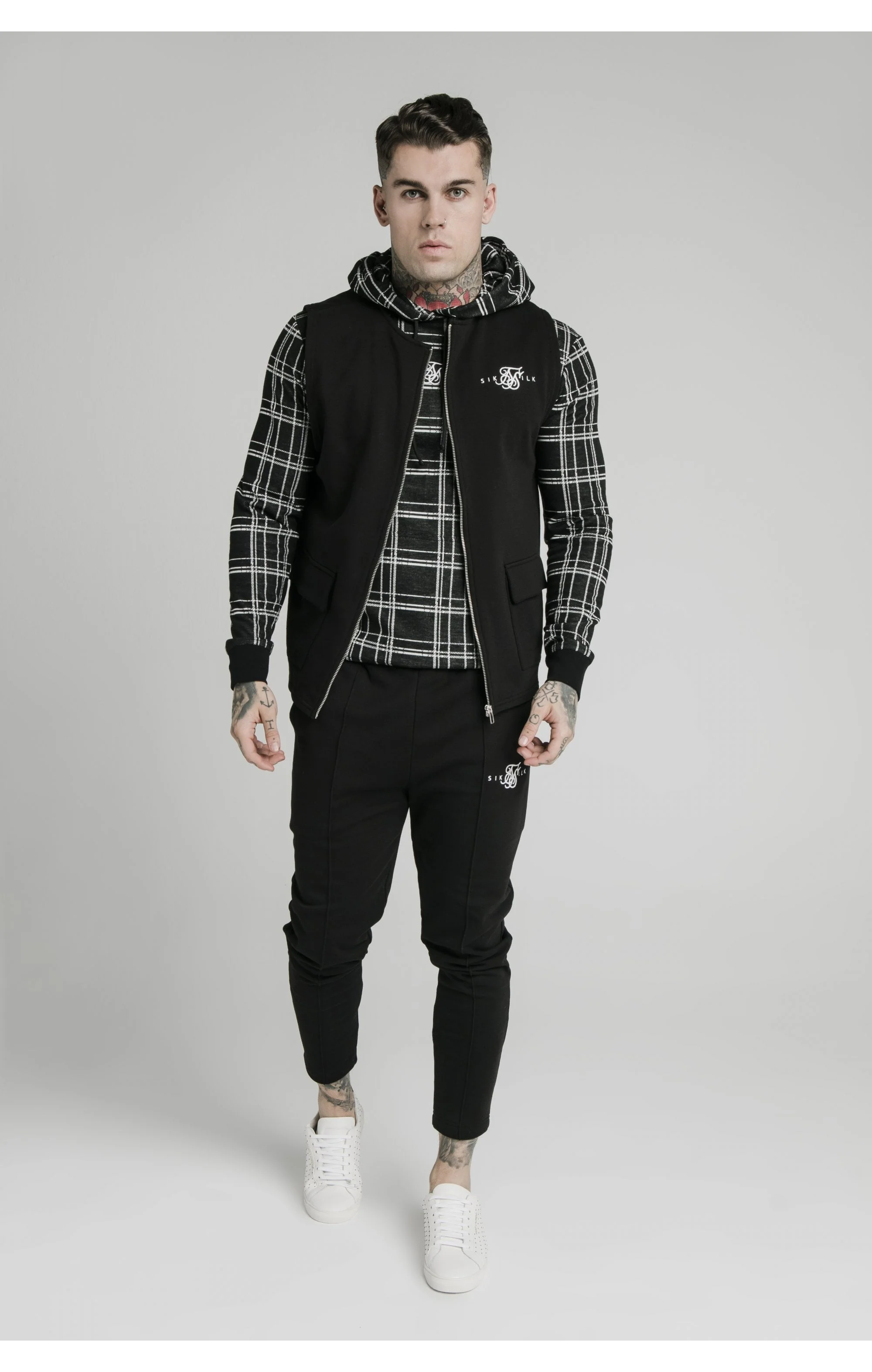 SikSilk Smart Pleated Pants - Black - Image 5