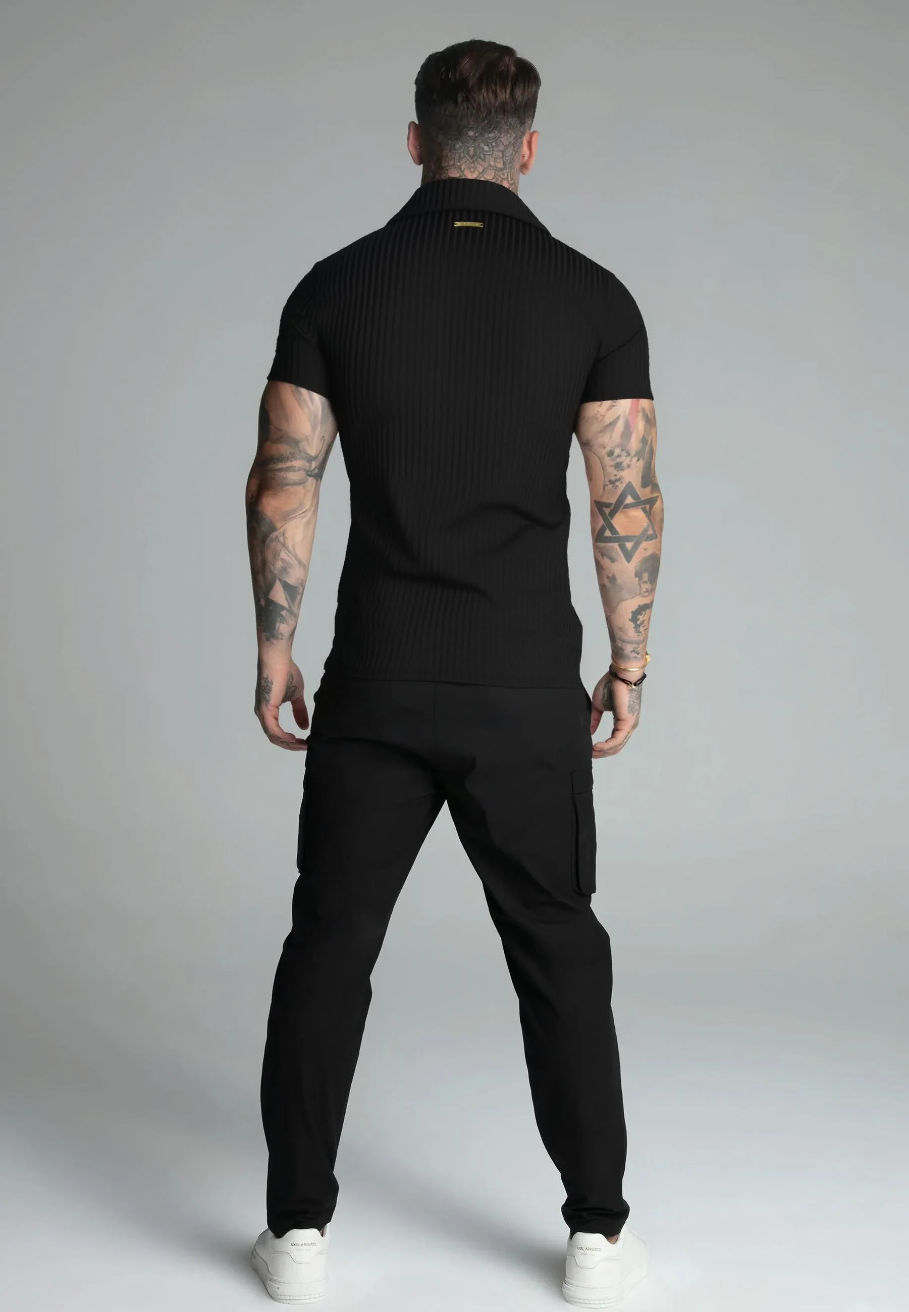 Black Smart Revere Polo T-Shirt - Image 6