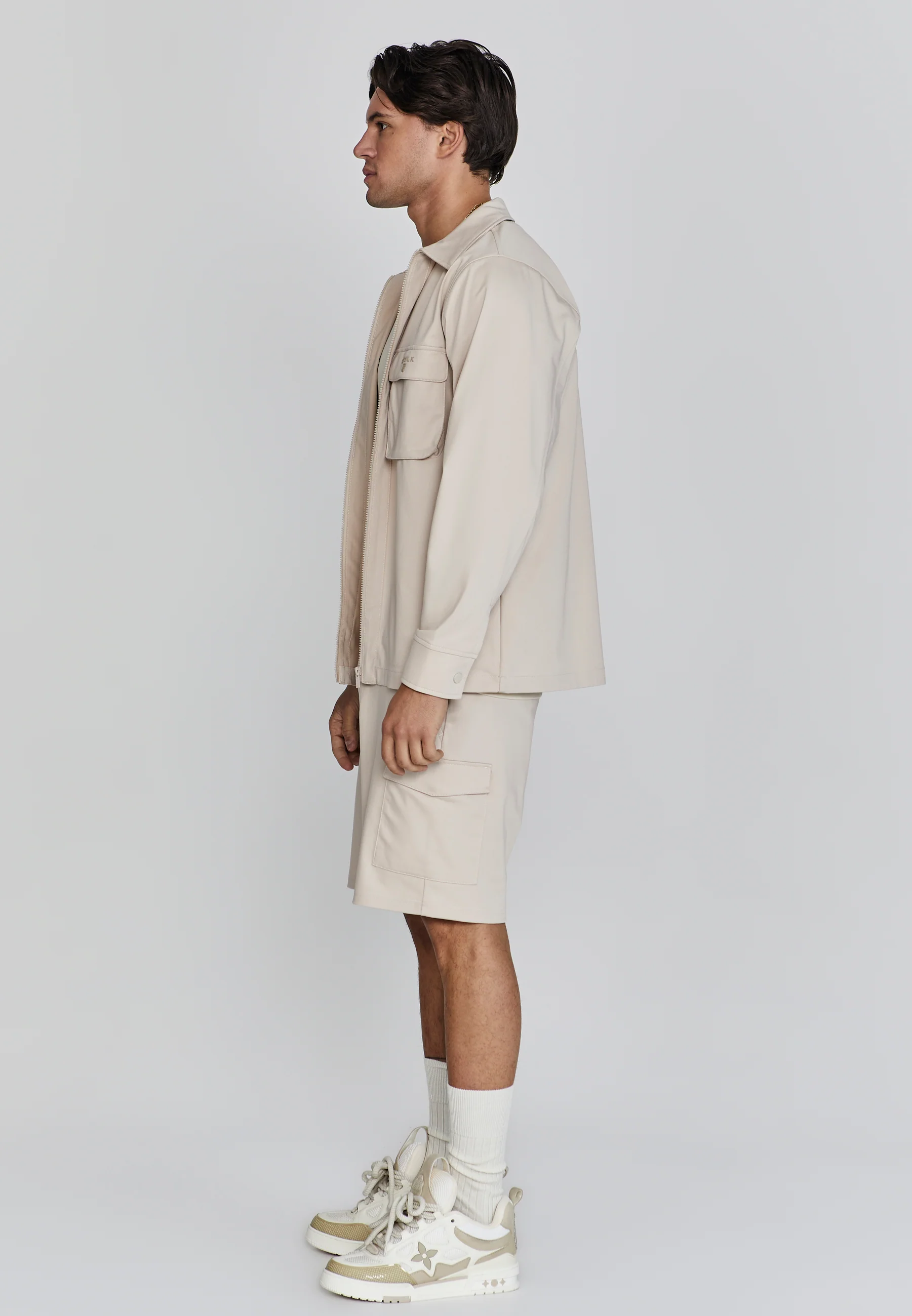Beige Smart Utility Jacket - Image 2