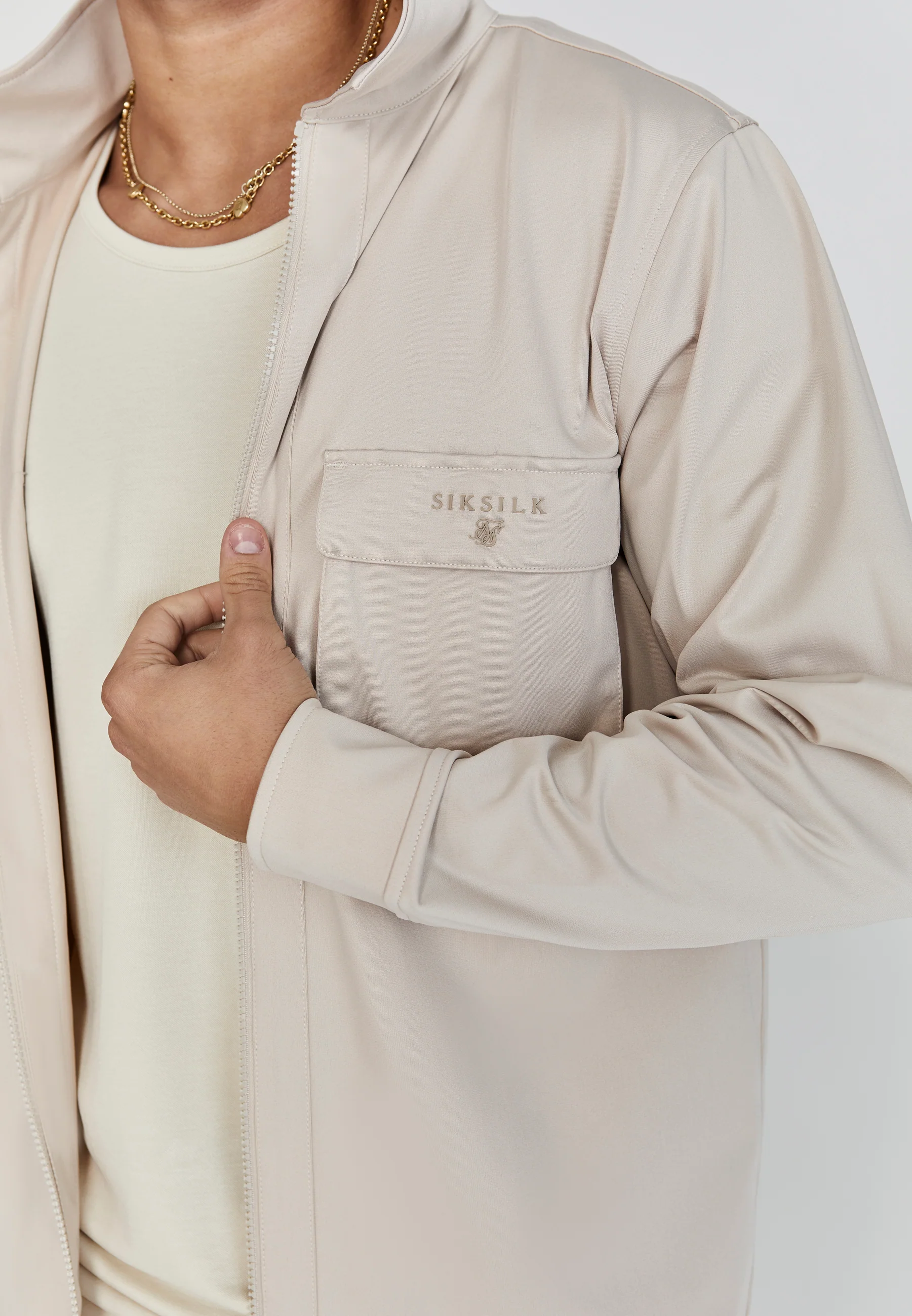 Beige Smart Utility Jacket - Image 3