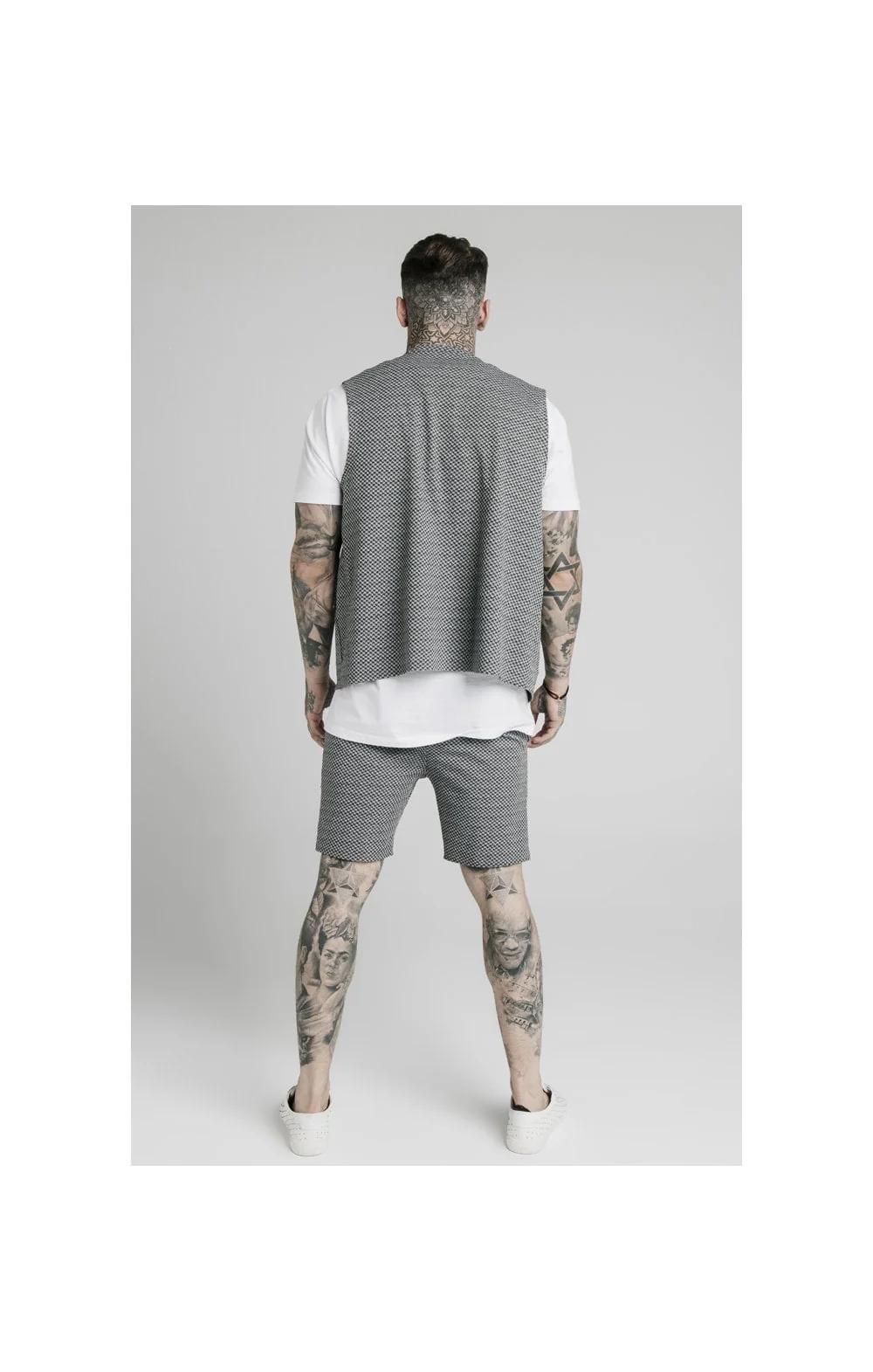 SikSilk Smart Wear Vest - Black & White Dogtooth - Image 6