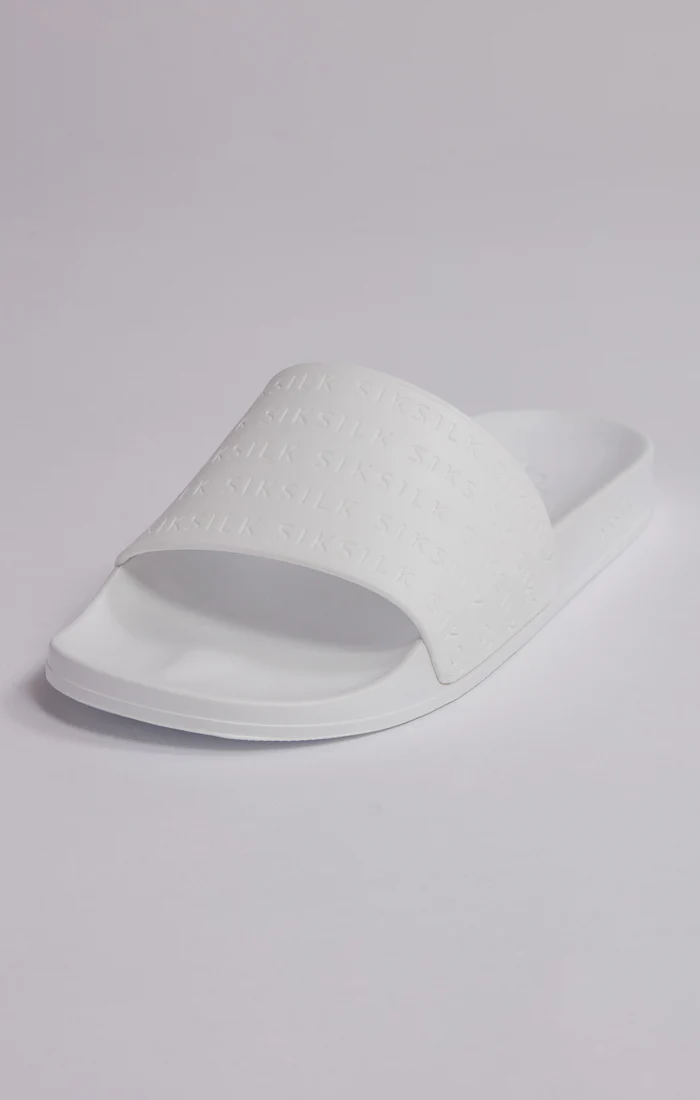 White Debossed Pool Slide - Image 3