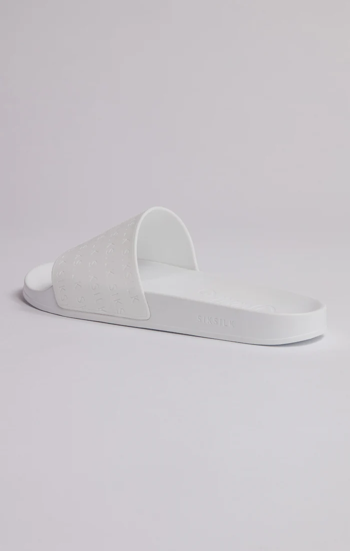 White Debossed Pool Slide - Image 4