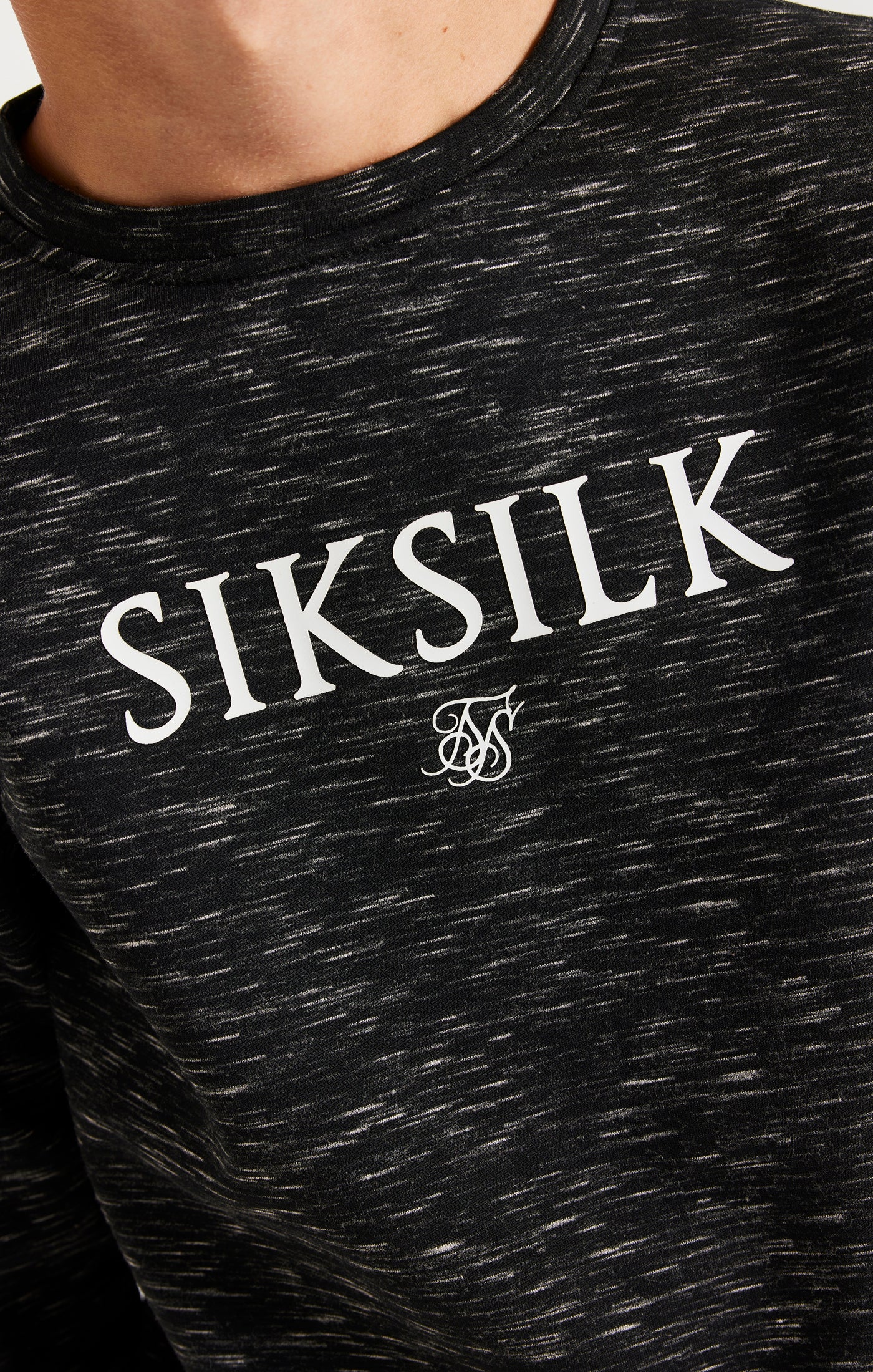 SikSilk Space Neps Crew Sweater - Black - Image 2