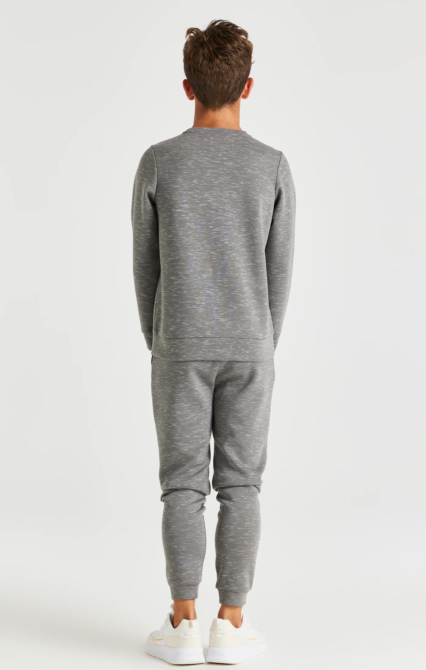 SikSilk Space Neps Crew Sweater - Grey - Image 5