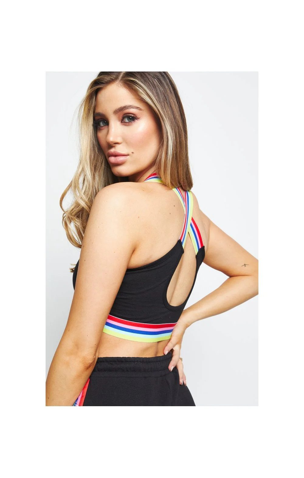 SikSilk Spectrum Tape Bralette - Black - Image 2