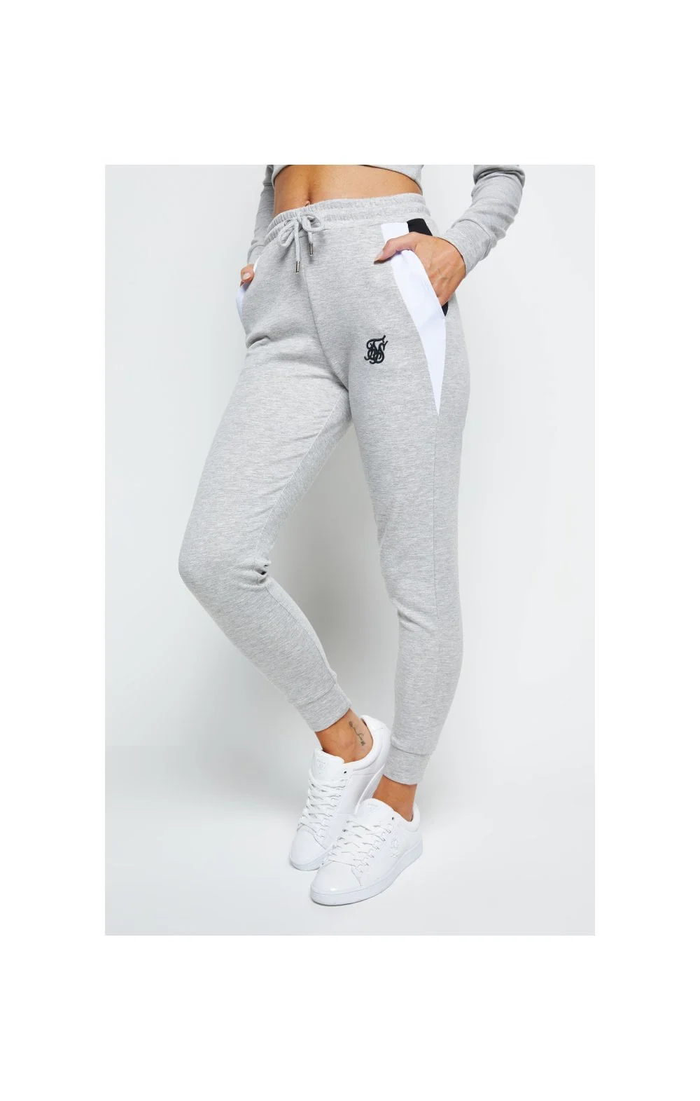SikSilk Track Pants - Grey Marl