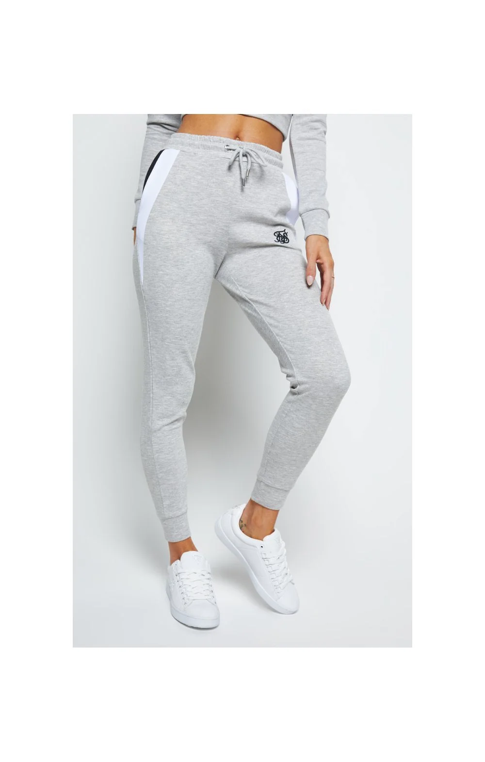 SikSilk Track Pants - Grey Marl - Image 4