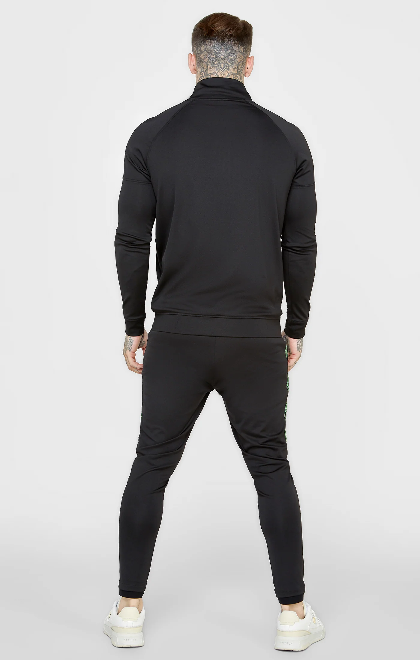 Black Sports Zip-Thru Funnel Hoodie - Image 5