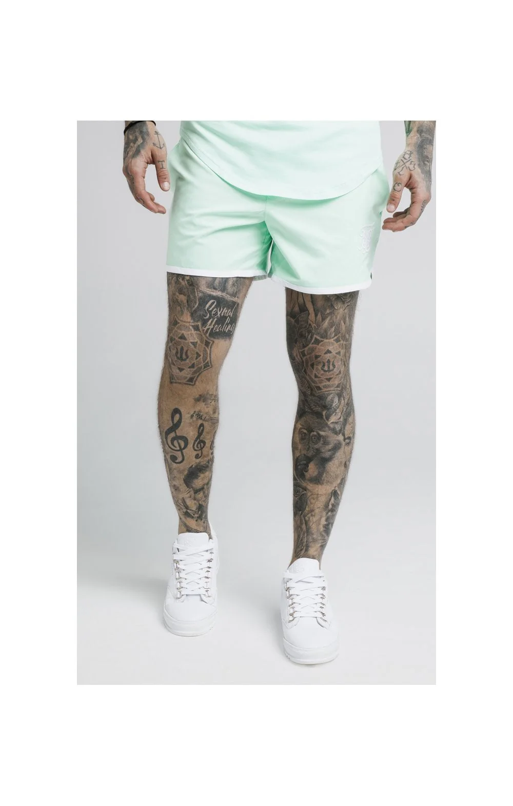 SikSilk Standard Bound Swim Shorts – Mint - Image 2