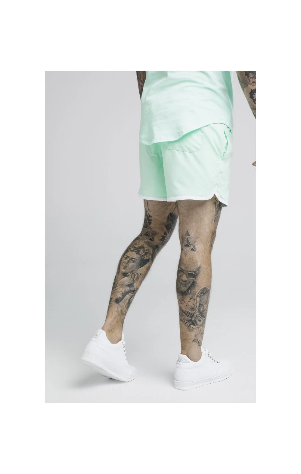 SikSilk Standard Bound Swim Shorts – Mint - Image 4