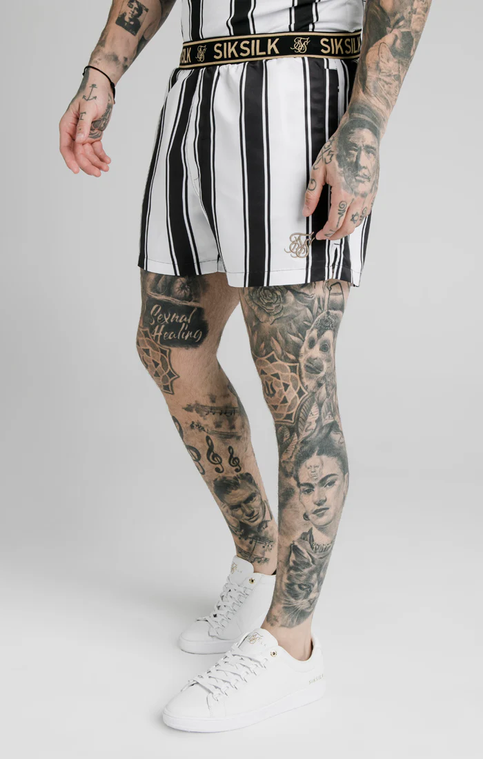 Black Stripe Standard Swim Short - Image 2