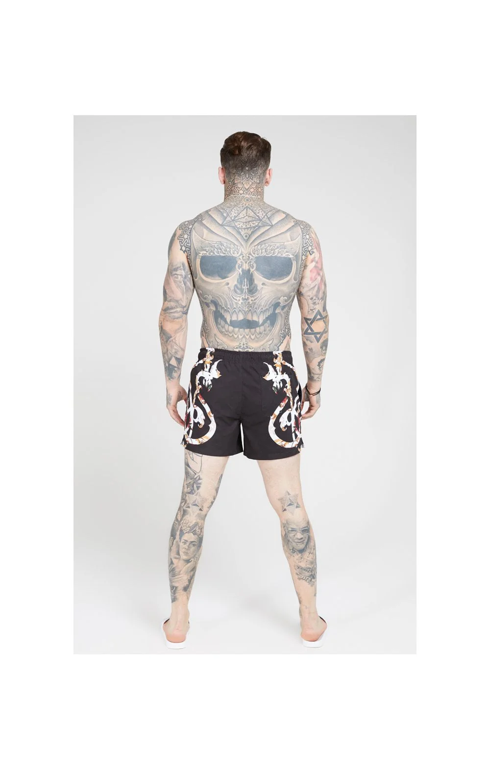 SikSilk Standard Swim Shorts – Floral Scroll - Image 5