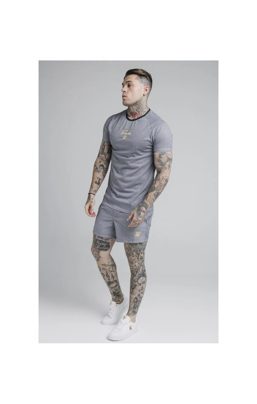 SikSilk Standard Swim Shorts – Houndstooth - Image 3