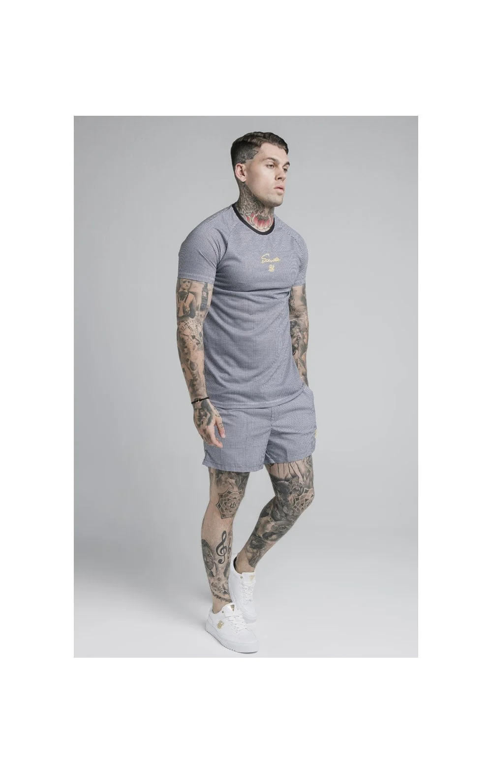 SikSilk Standard Swim Shorts – Houndstooth - Image 4